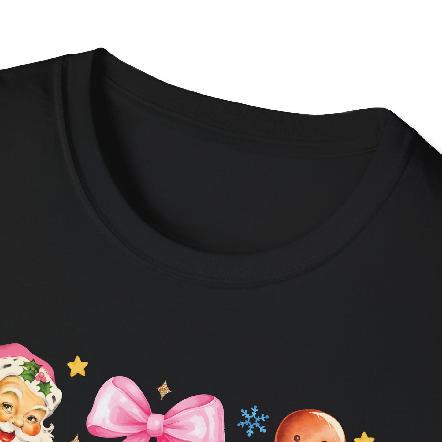 Pink Christmas Coquette - Unisex Softstyle T-Shirt