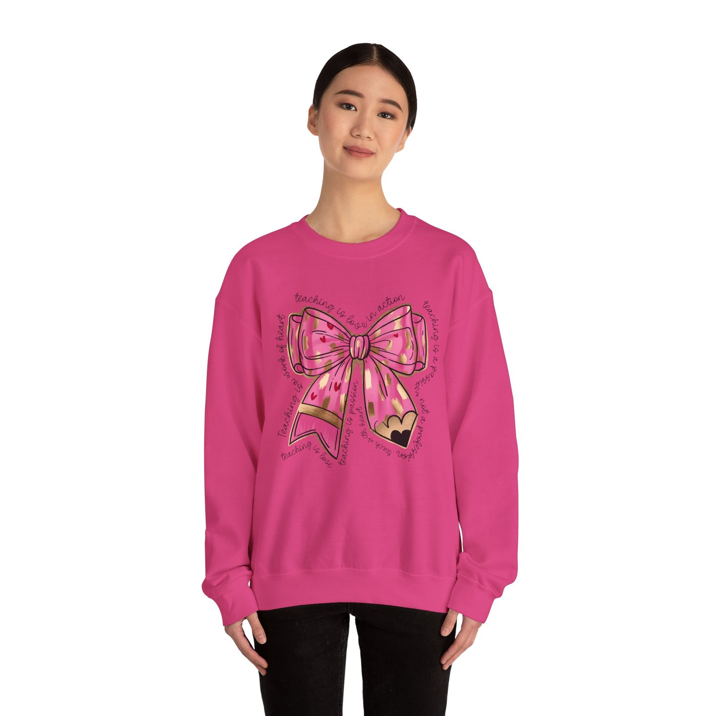 Teaching is Love in Action - Unisex Heavy Blend™ Crewneck Sweatshirt