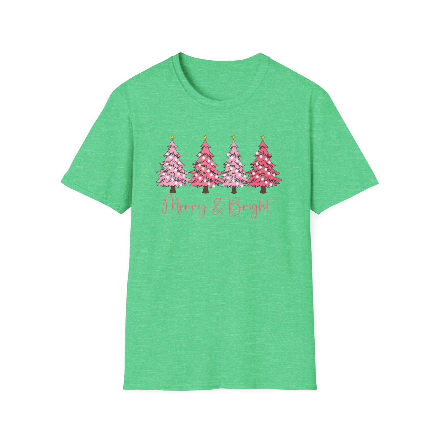 Merry & Bright Pink - Unisex Softstyle T-Shirt