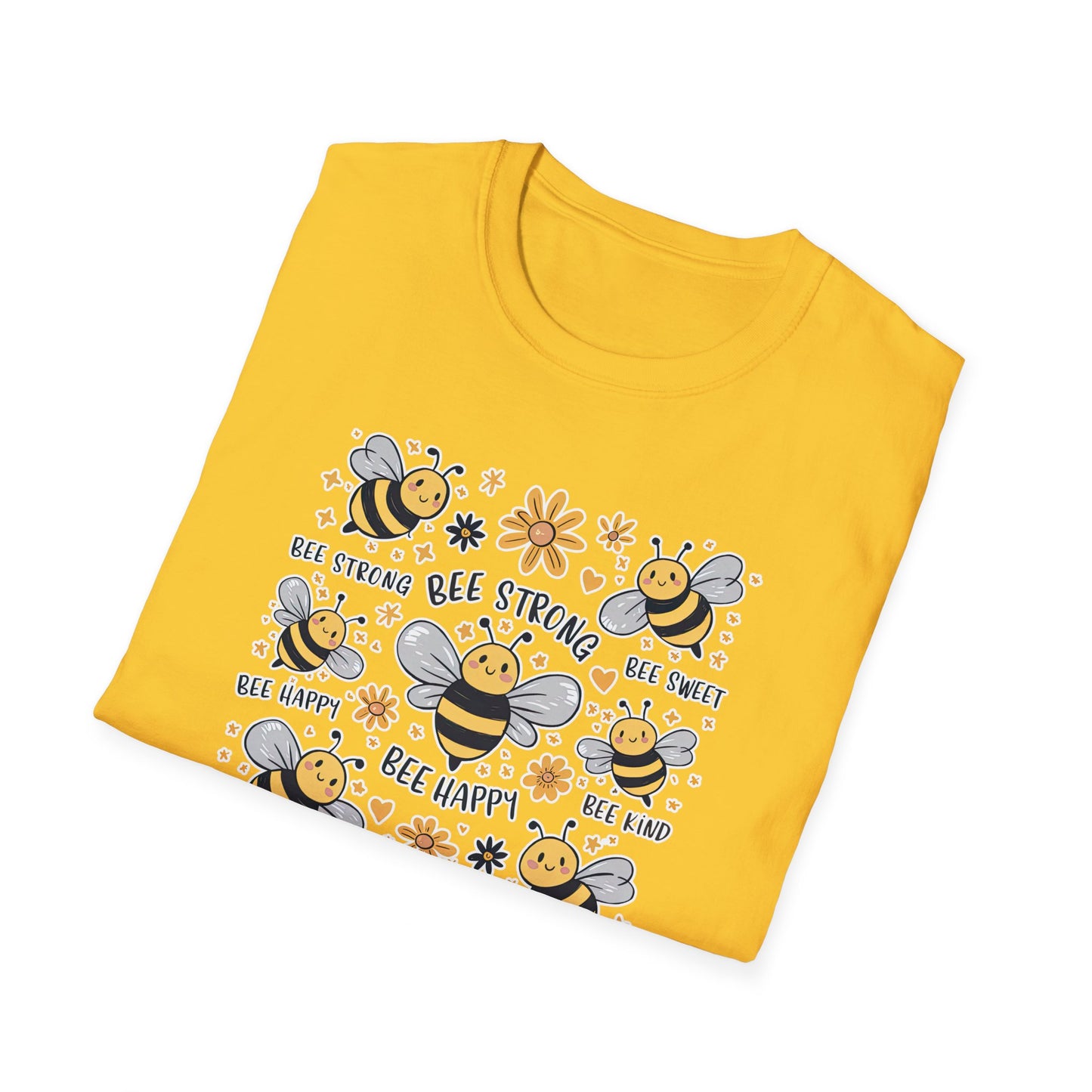 Bee Kind, Sweet, Happy - Unisex Softstyle T-Shirt