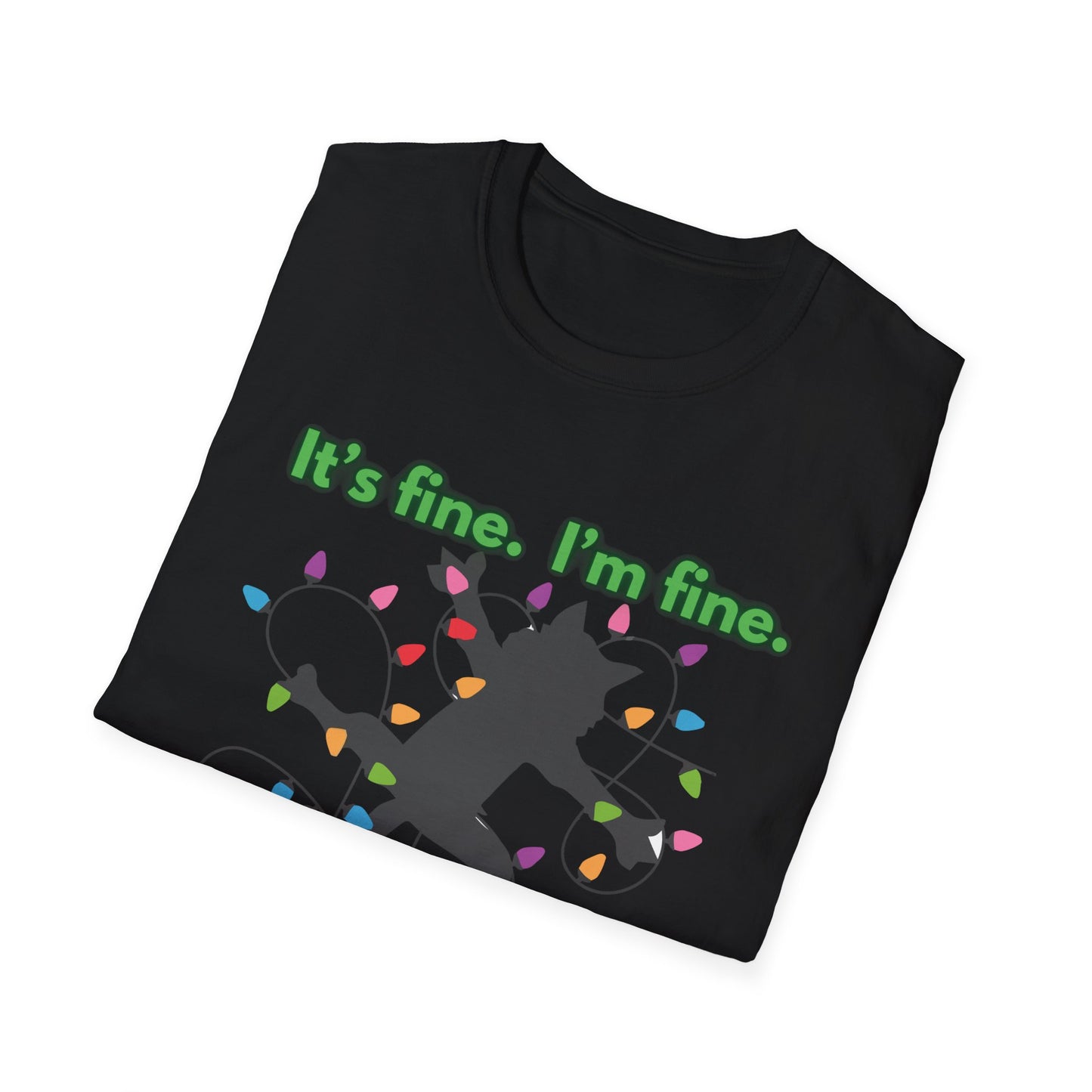 Cat It's Fine - Unisex Softstyle T-Shirt