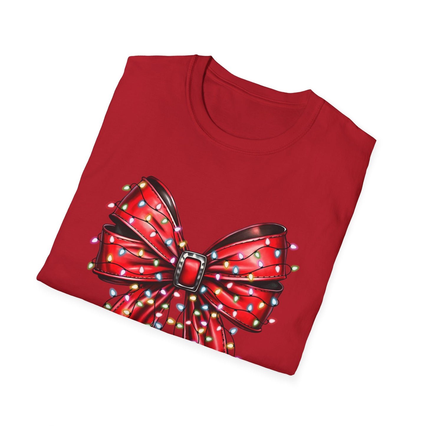 Santa Christmas Lights Coquette - Unisex Softstyle T-Shirt