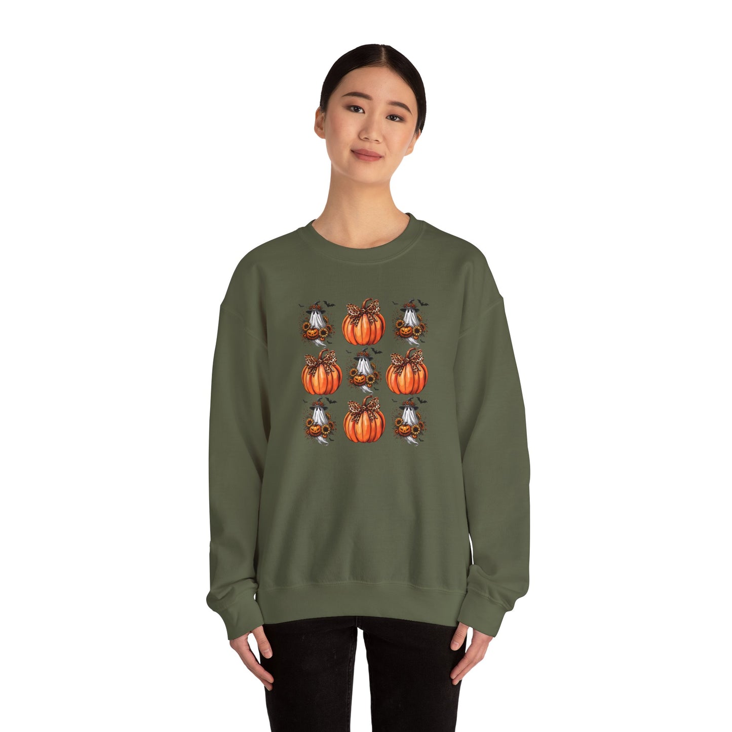 Ghost Pumpkin Coquette - Unisex Heavy Blend™ Crewneck Sweatshirt