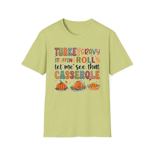 Turkey Gravy Stuffing Rolls - Unisex Softstyle T-Shirt