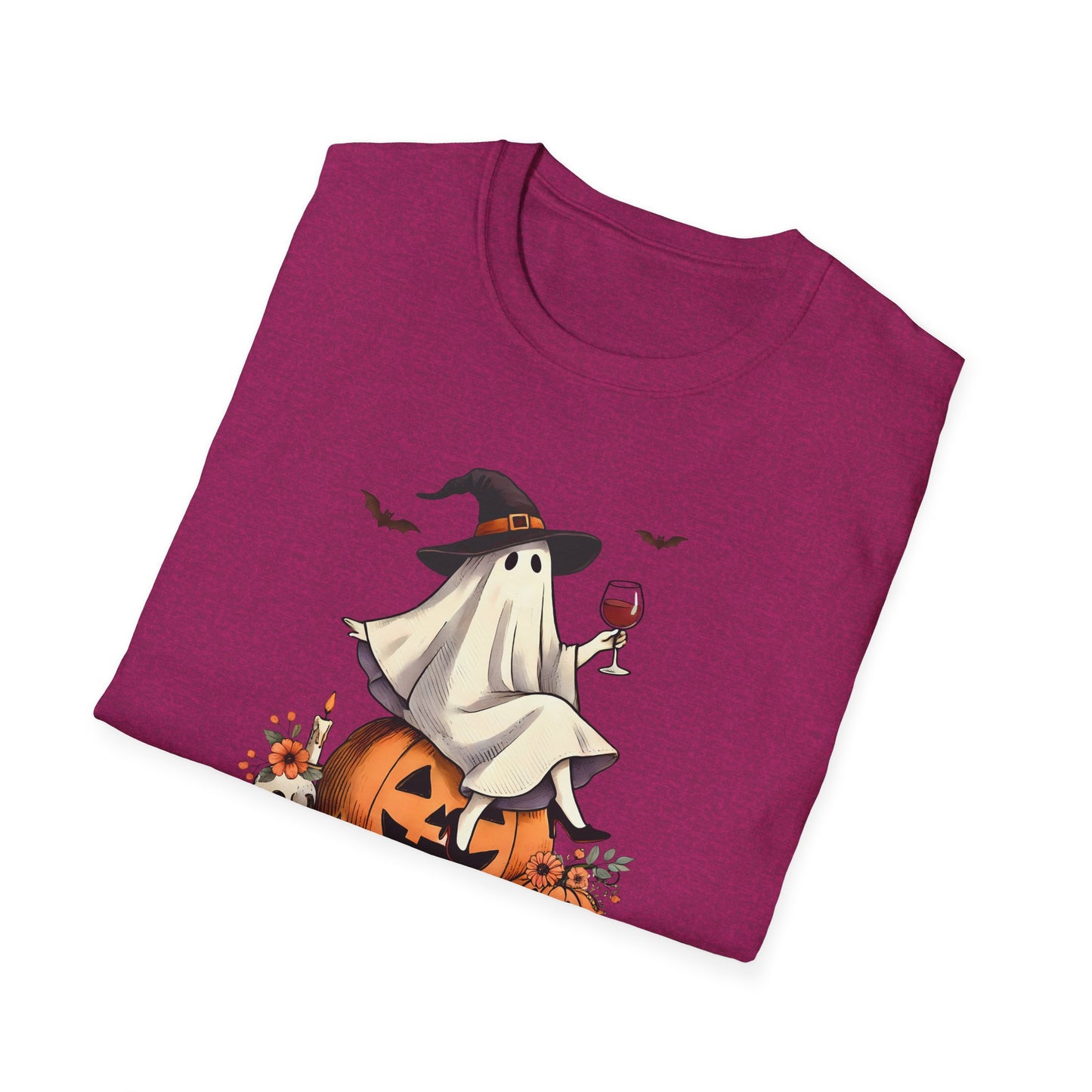 Ghost with Wine - Unisex Softstyle T-Shirt