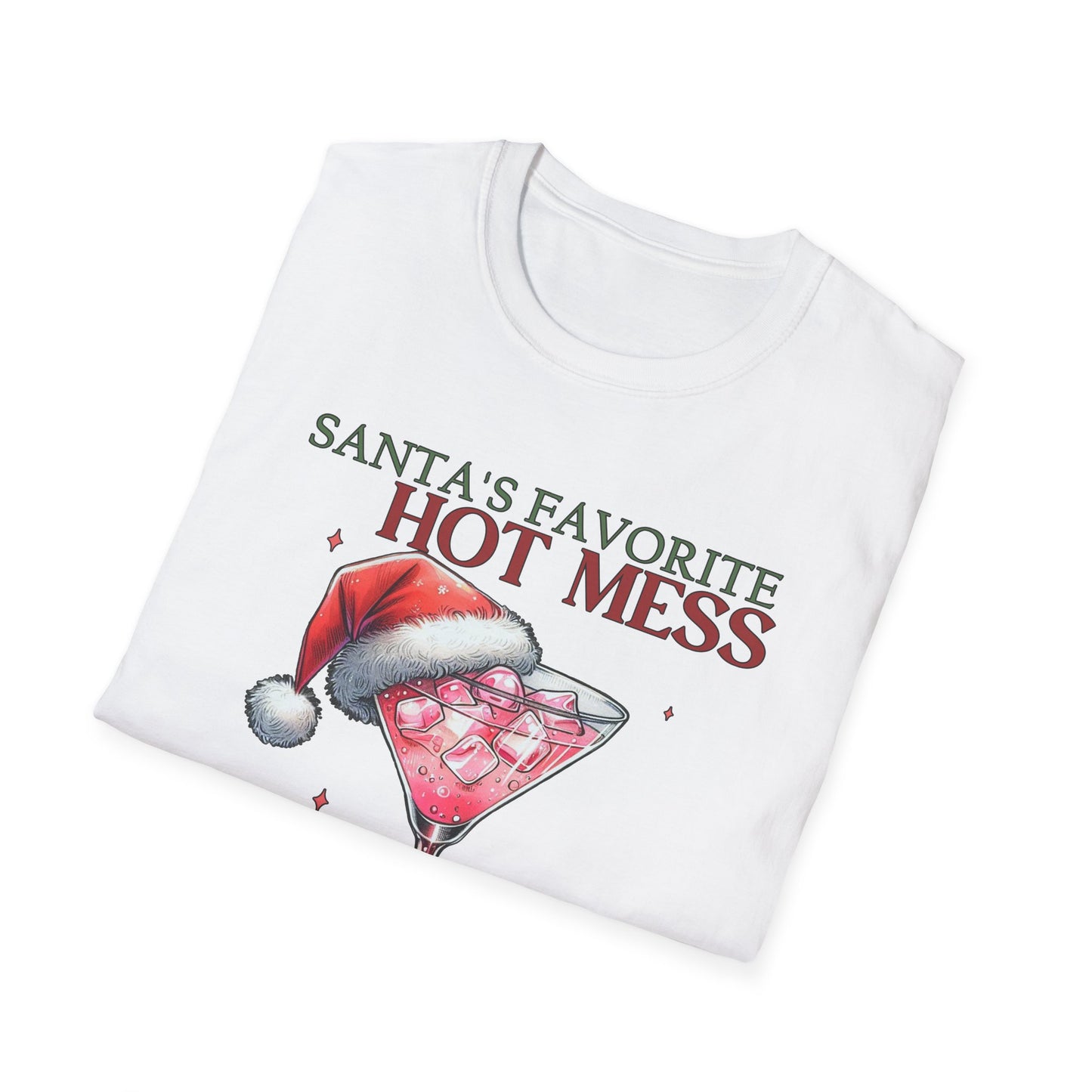 Santa's Favorite Hot Mess - Unisex Softstyle T-Shirt