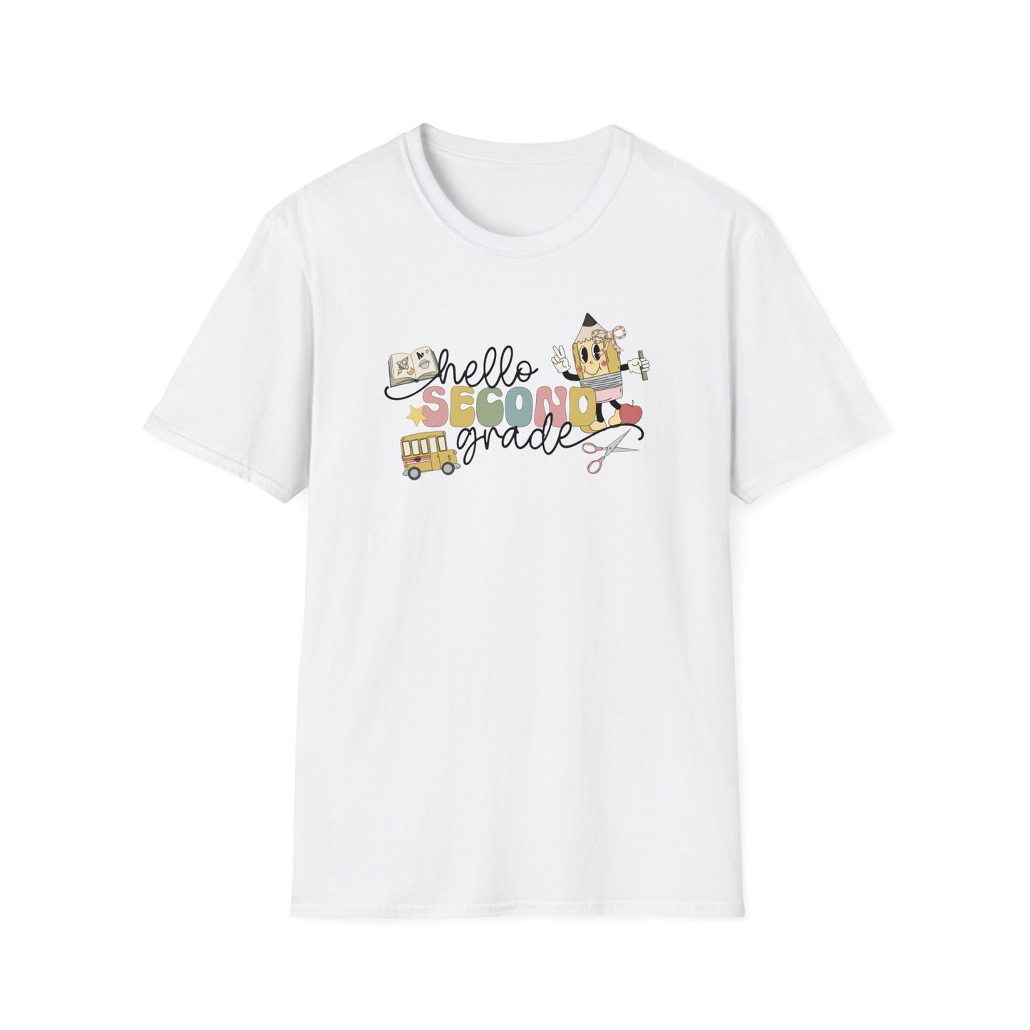 Hello 2nd Grade - Unisex Softstyle T-Shirt