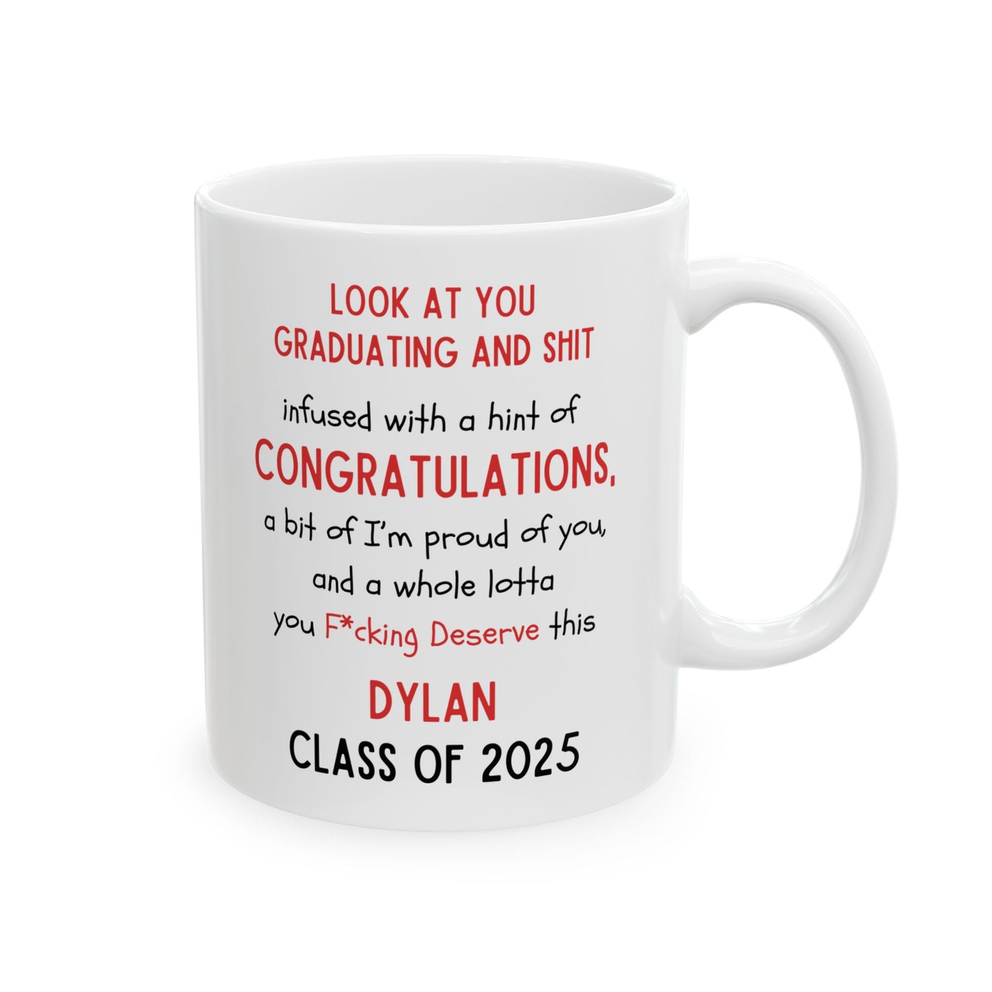 Dylan Graduation Congratulations Ceramic Mug - Perfect Gift for Graduates