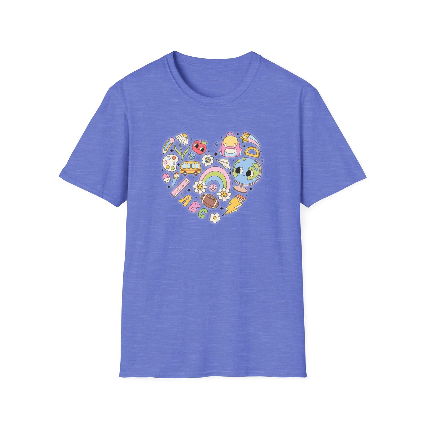 School Supplies Heart - Unisex Softstyle T-Shirt