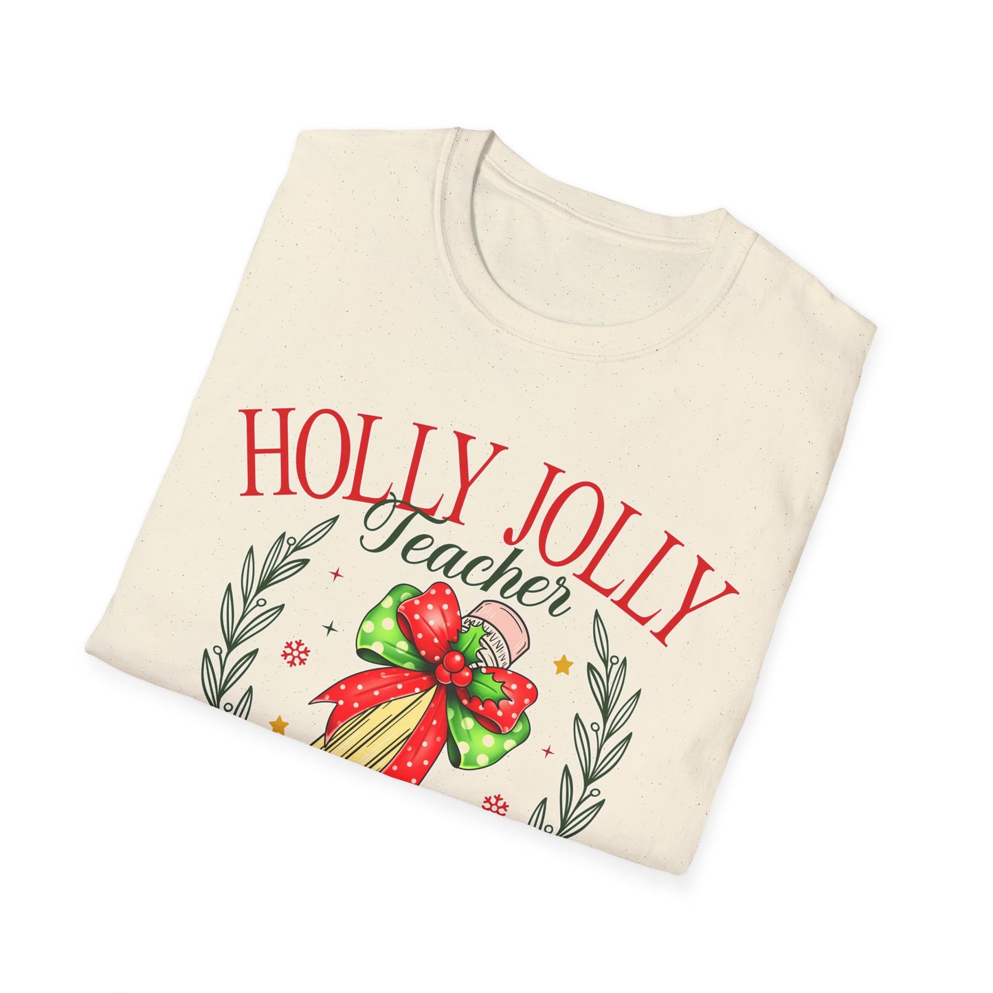 Holly Jolly Teacher Club - Unisex Softstyle T-Shirt