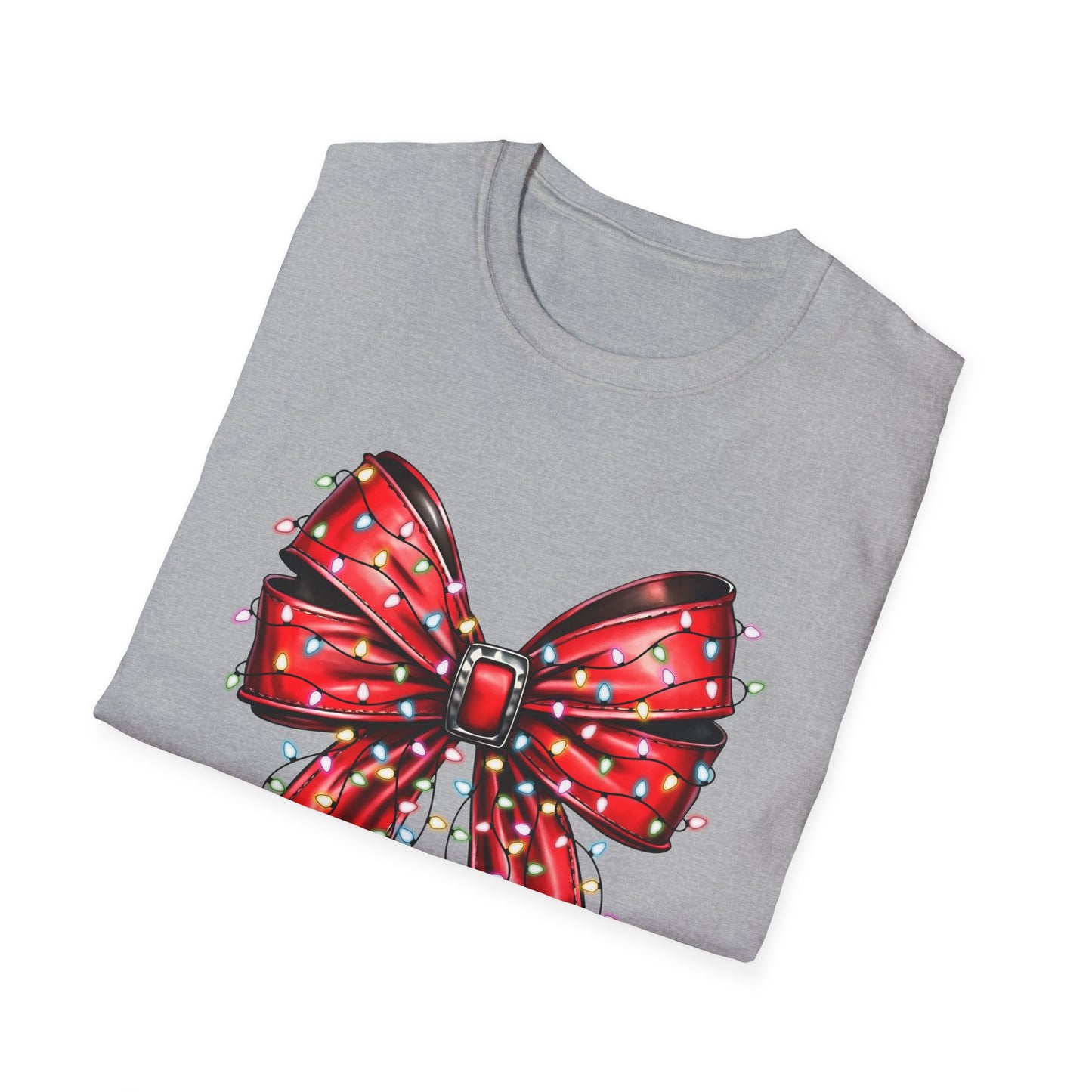 Santa Christmas Lights Coquette - Unisex Softstyle T-Shirt