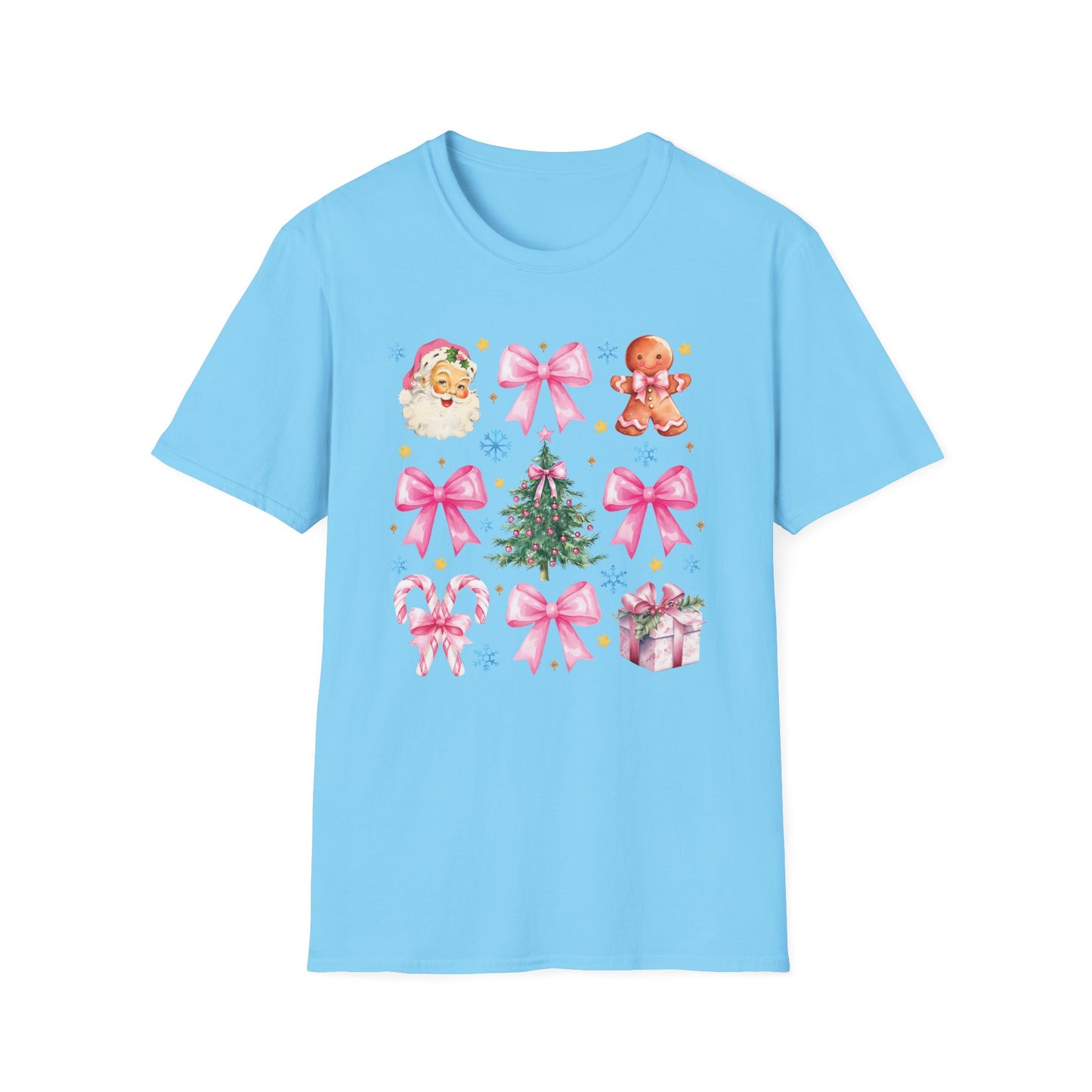 Pink Christmas Coquette - Unisex Softstyle T-Shirt