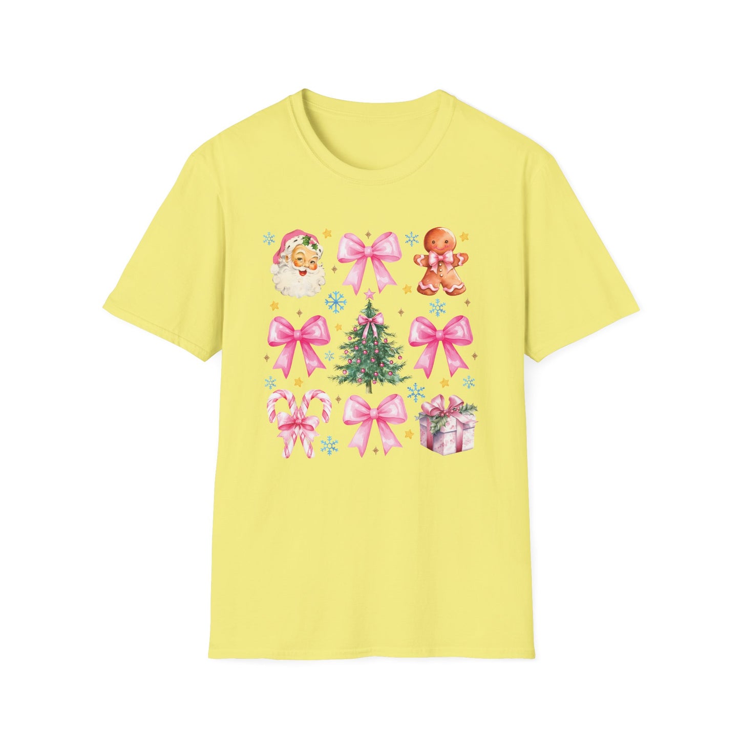 Pink Christmas Coquette - Unisex Softstyle T-Shirt