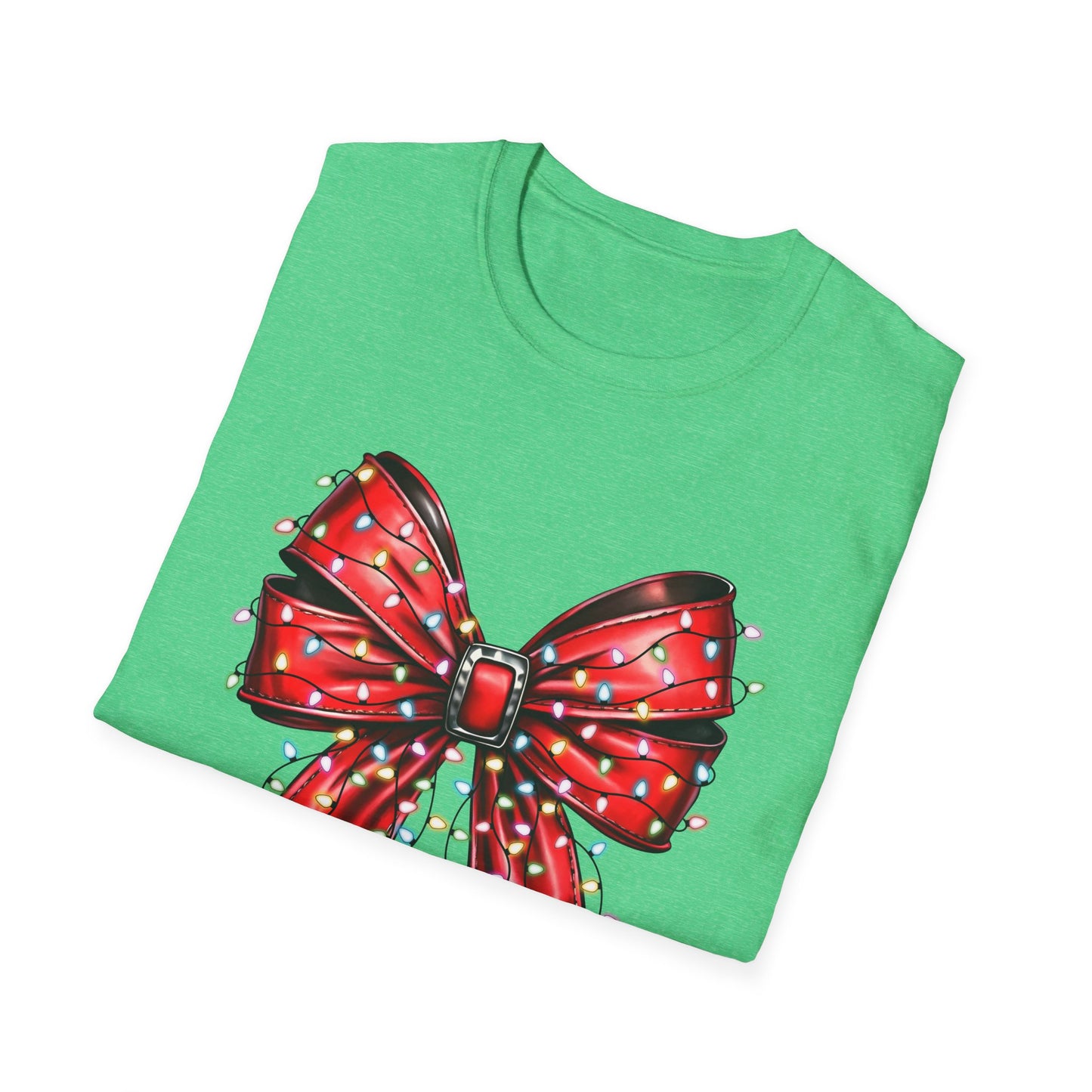 Santa Christmas Lights Coquette - Unisex Softstyle T-Shirt