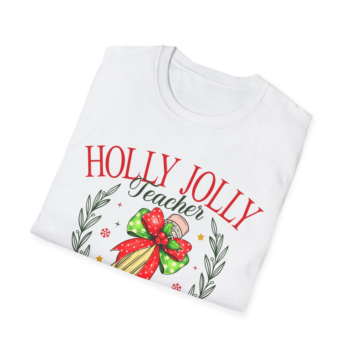 Holly Jolly Teacher Club - Unisex Softstyle T-Shirt