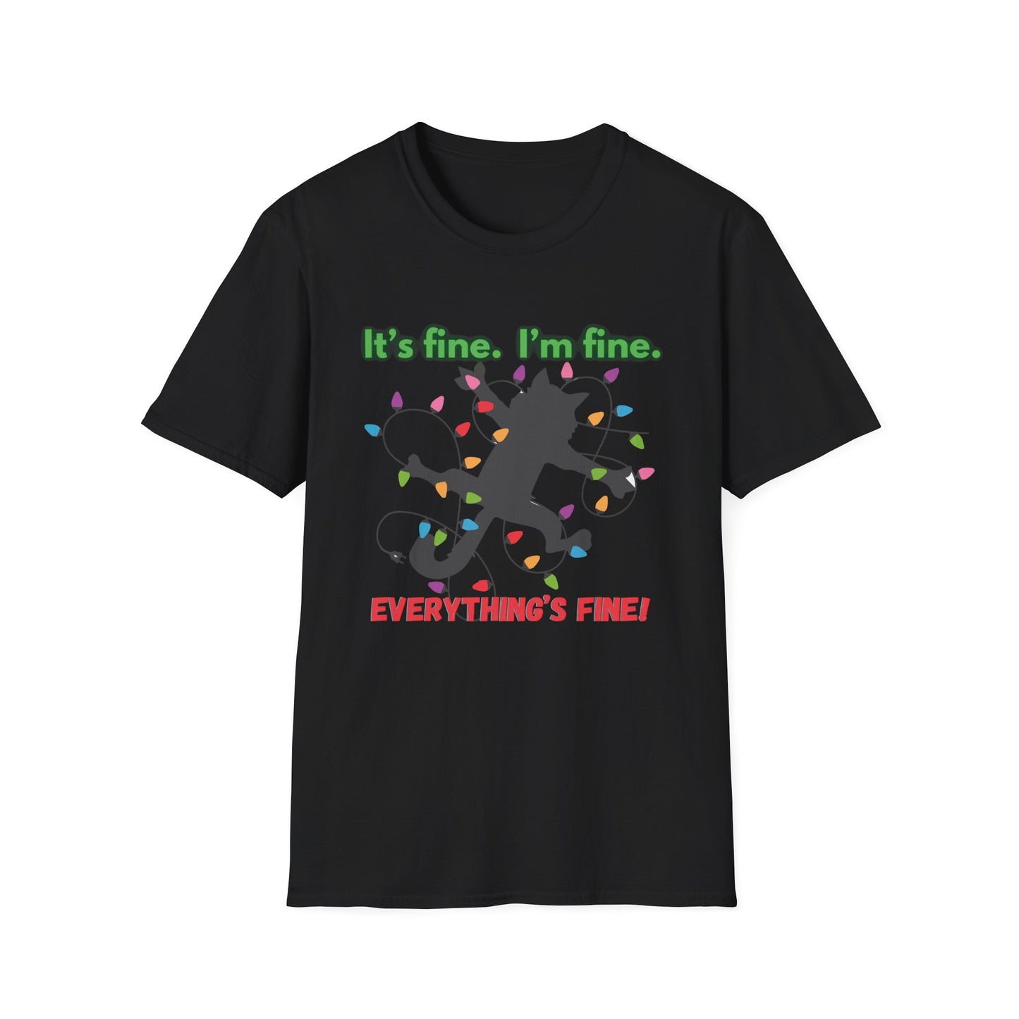 Cat It's Fine - Unisex Softstyle T-Shirt