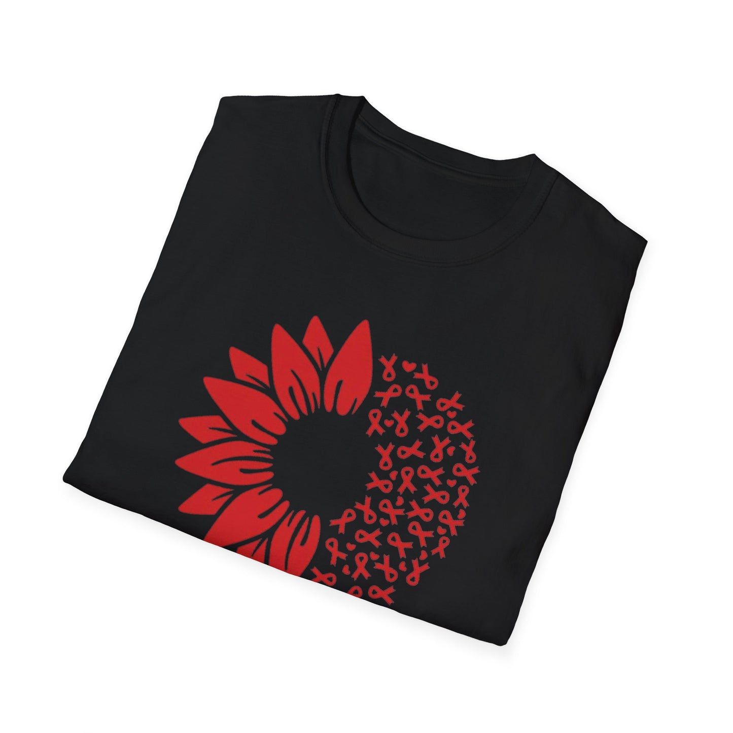 Blood Clot Survivor Flower - Unisex Softstyle T-Shirt