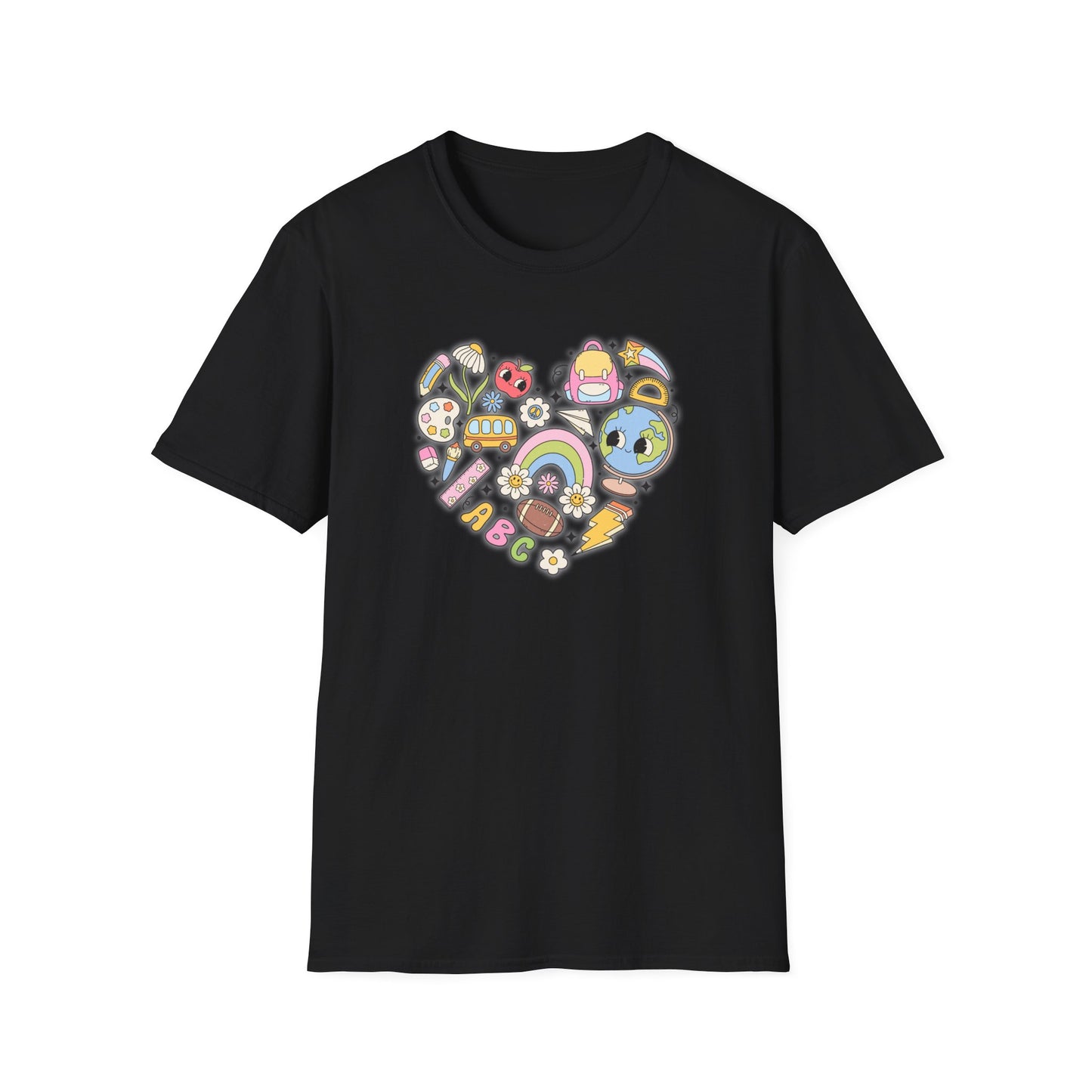 School Supplies Heart - Unisex Softstyle T-Shirt