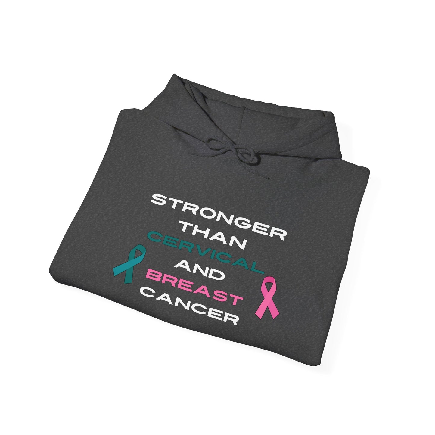 Stronger Than Cervical and Breast Cancer - Unisex Heavy Blend™ Hooded Sweatshirt