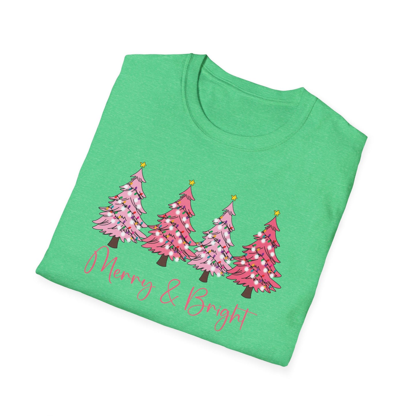 Merry & Bright Pink - Unisex Softstyle T-Shirt