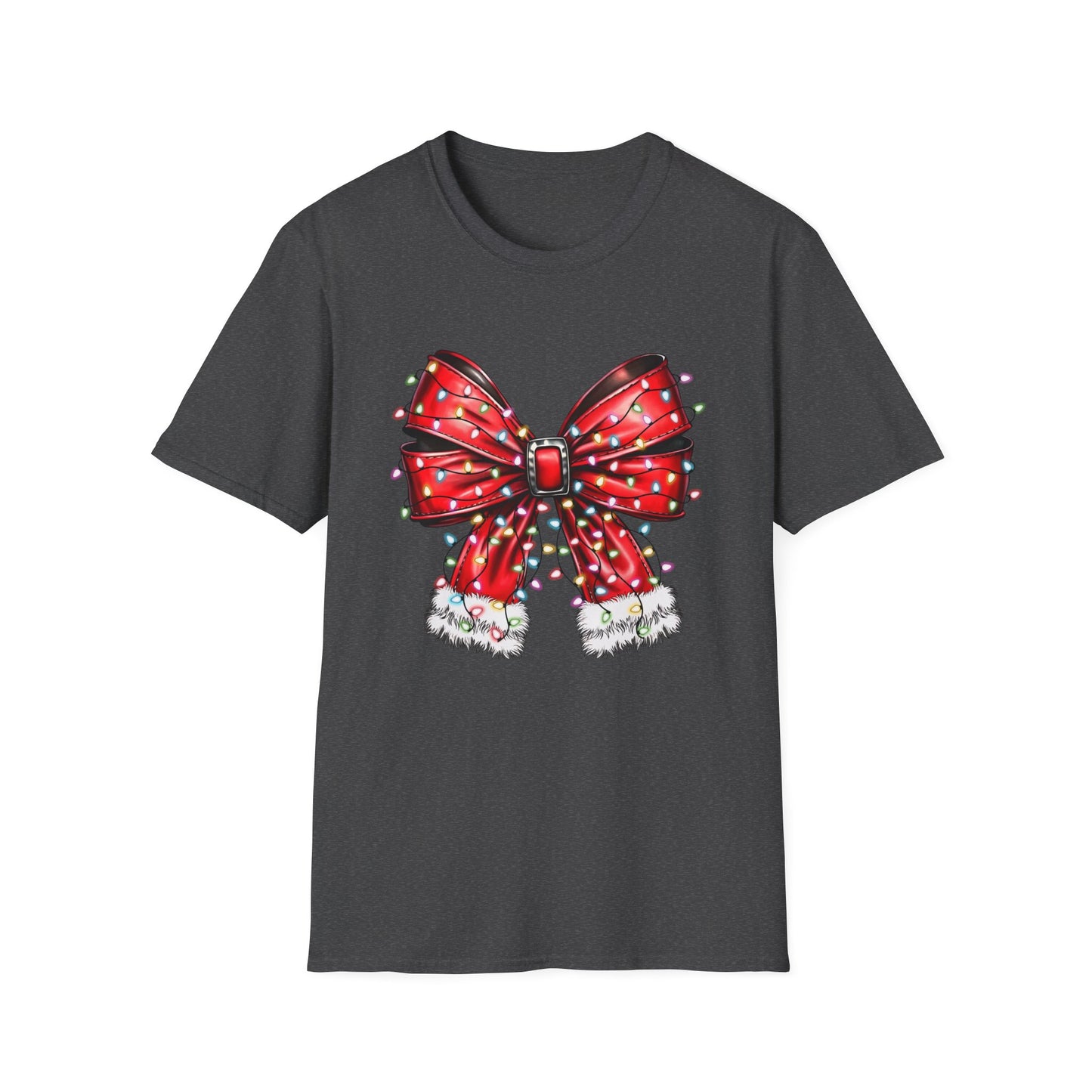 Santa Christmas Lights Coquette - Unisex Softstyle T-Shirt