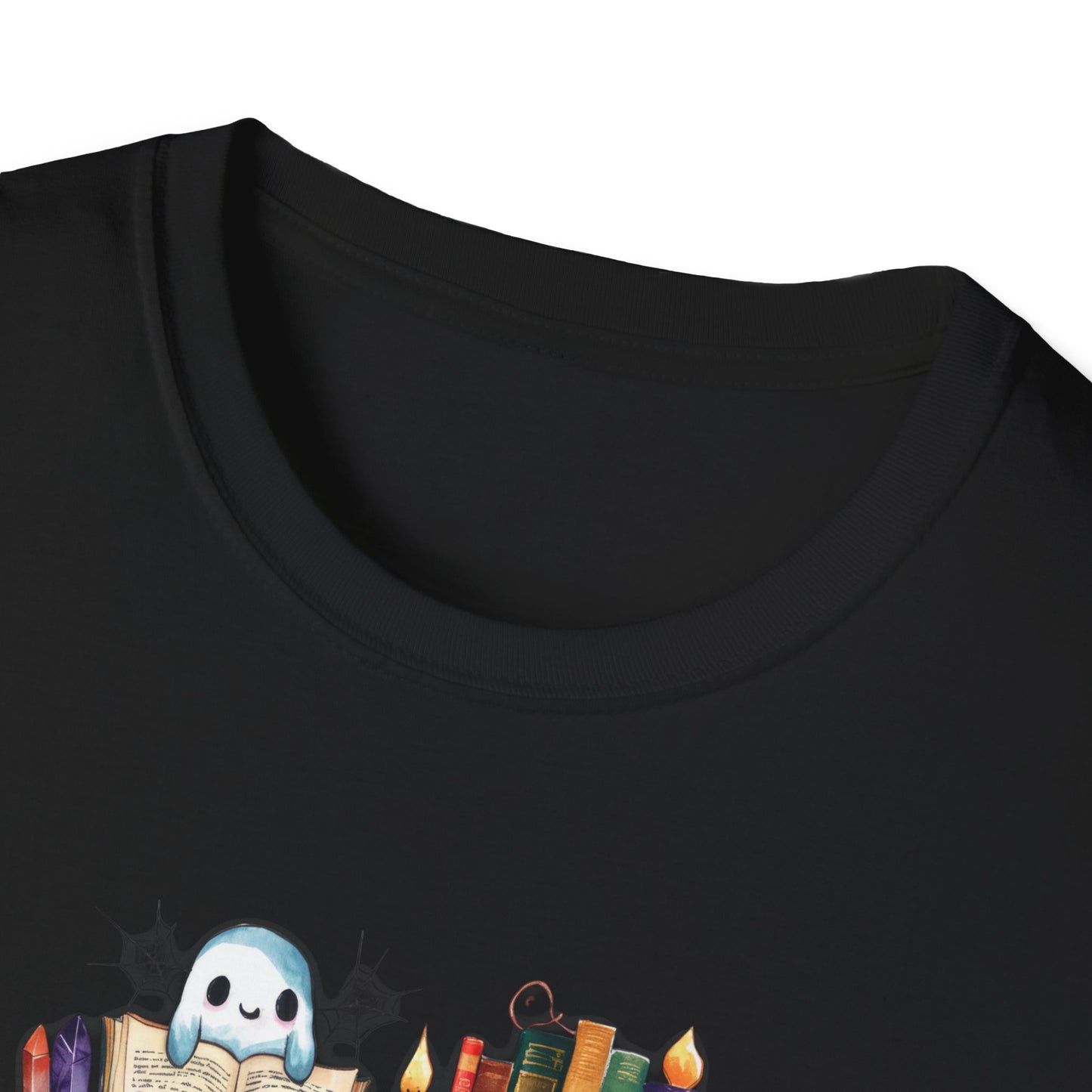 Spooky Bookshelf - Unisex Softstyle T-Shirt