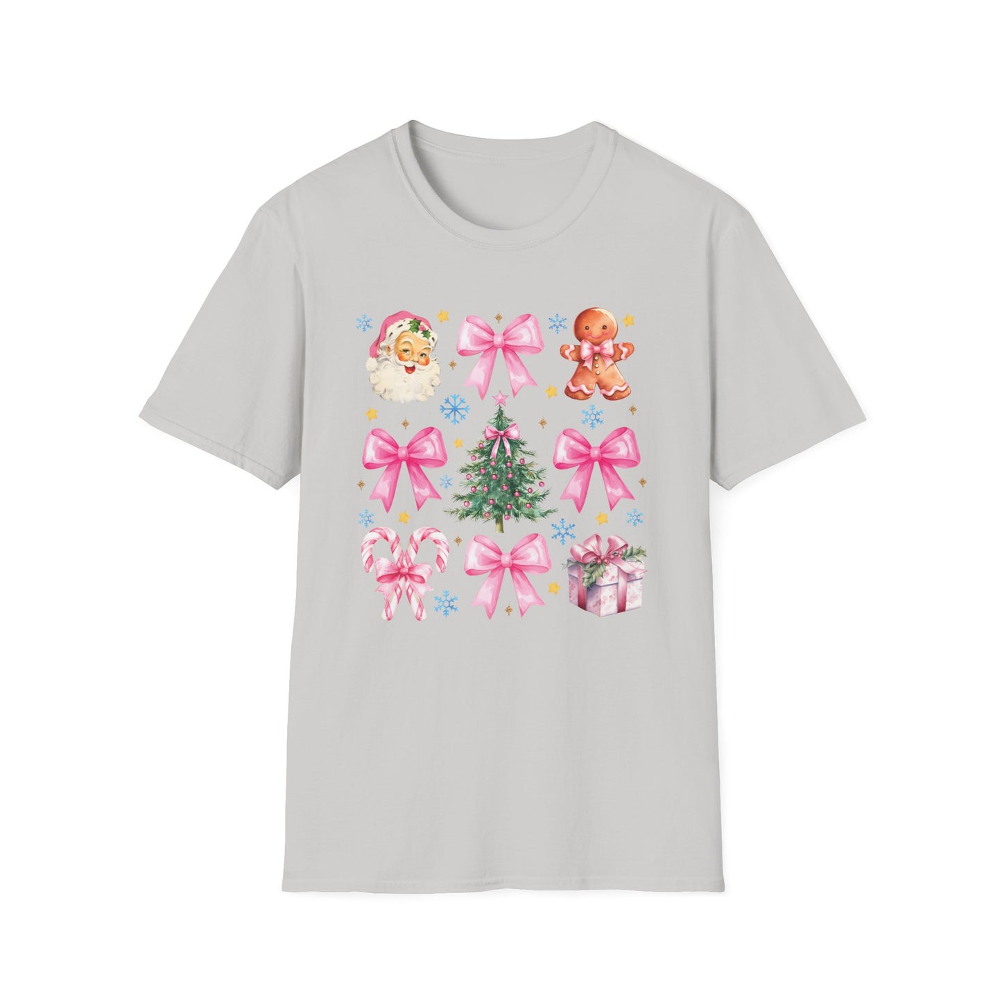 Pink Christmas Coquette - Unisex Softstyle T-Shirt