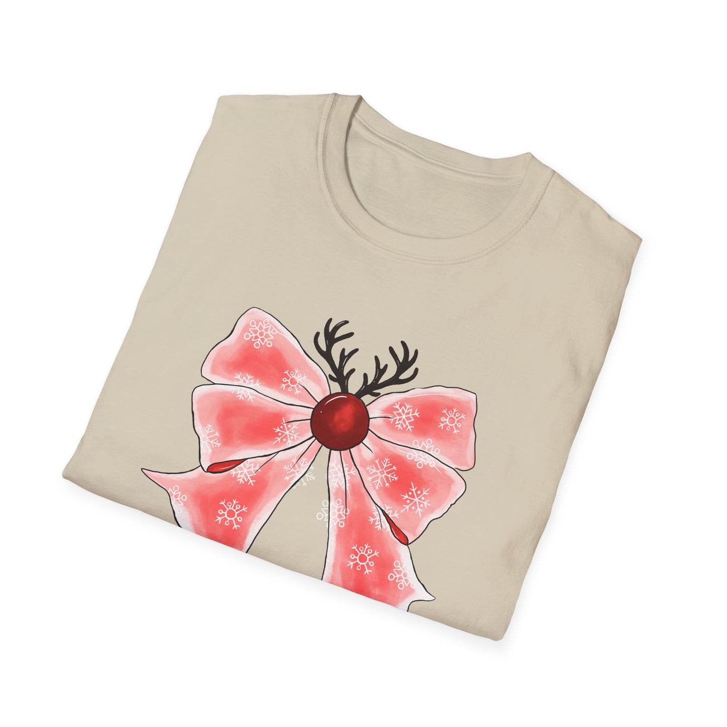 Christmas Cherry Coquette - Unisex Softstyle T-Shirt