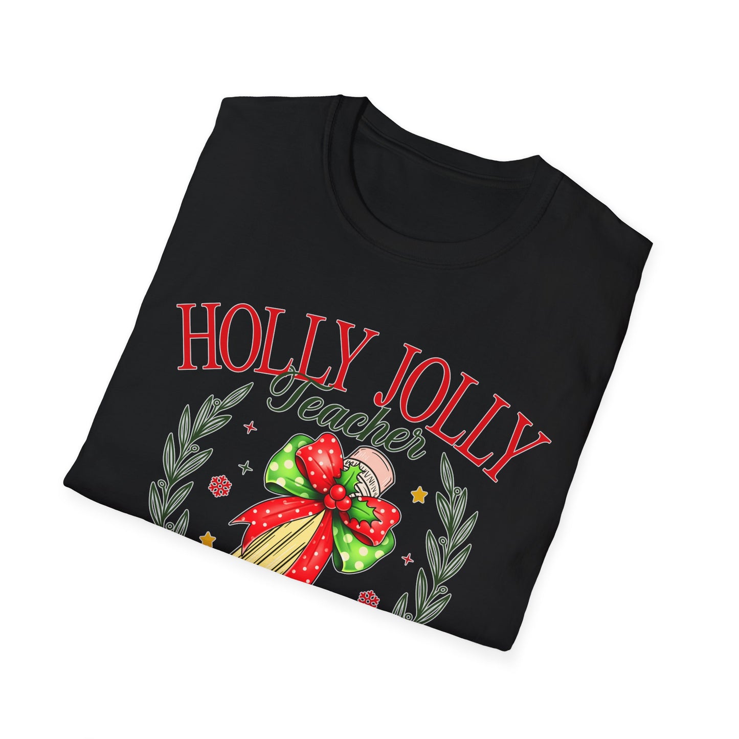 Holly Jolly Teacher Club - Unisex Softstyle T-Shirt