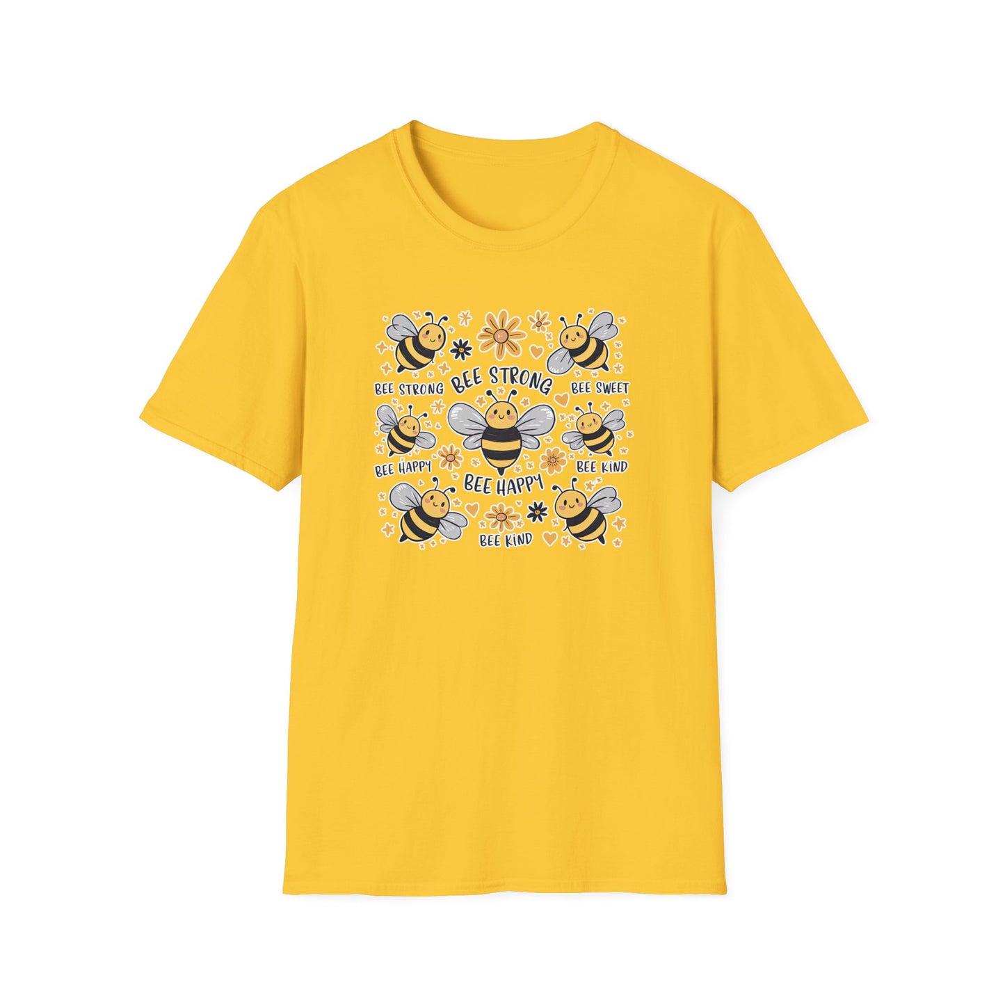 Bee Kind, Sweet, Happy - Unisex Softstyle T-Shirt