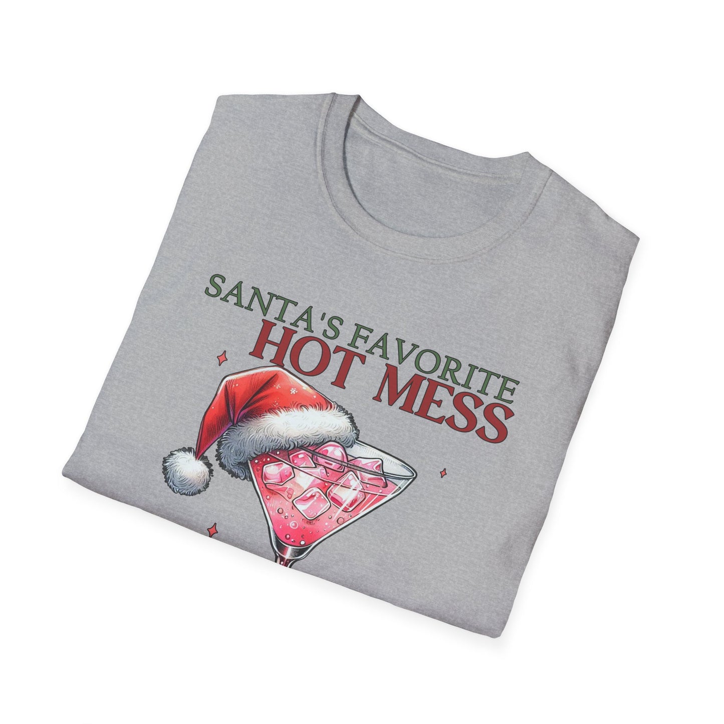 Santa's Favorite Hot Mess - Unisex Softstyle T-Shirt