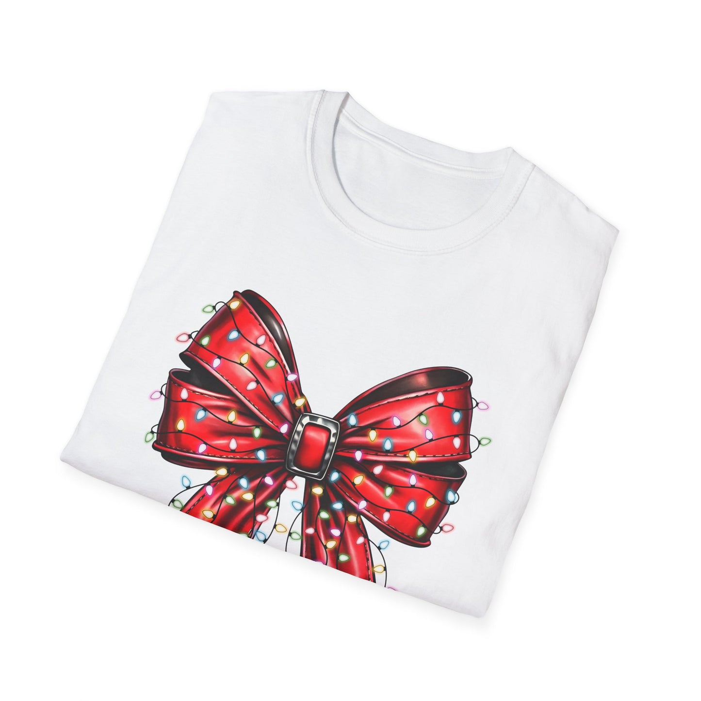 Santa Christmas Lights Coquette - Unisex Softstyle T-Shirt