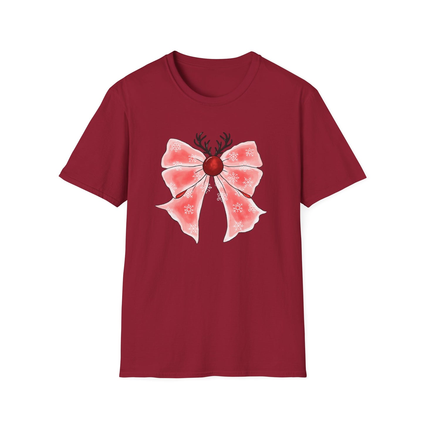 Christmas Cherry Coquette - Unisex Softstyle T-Shirt