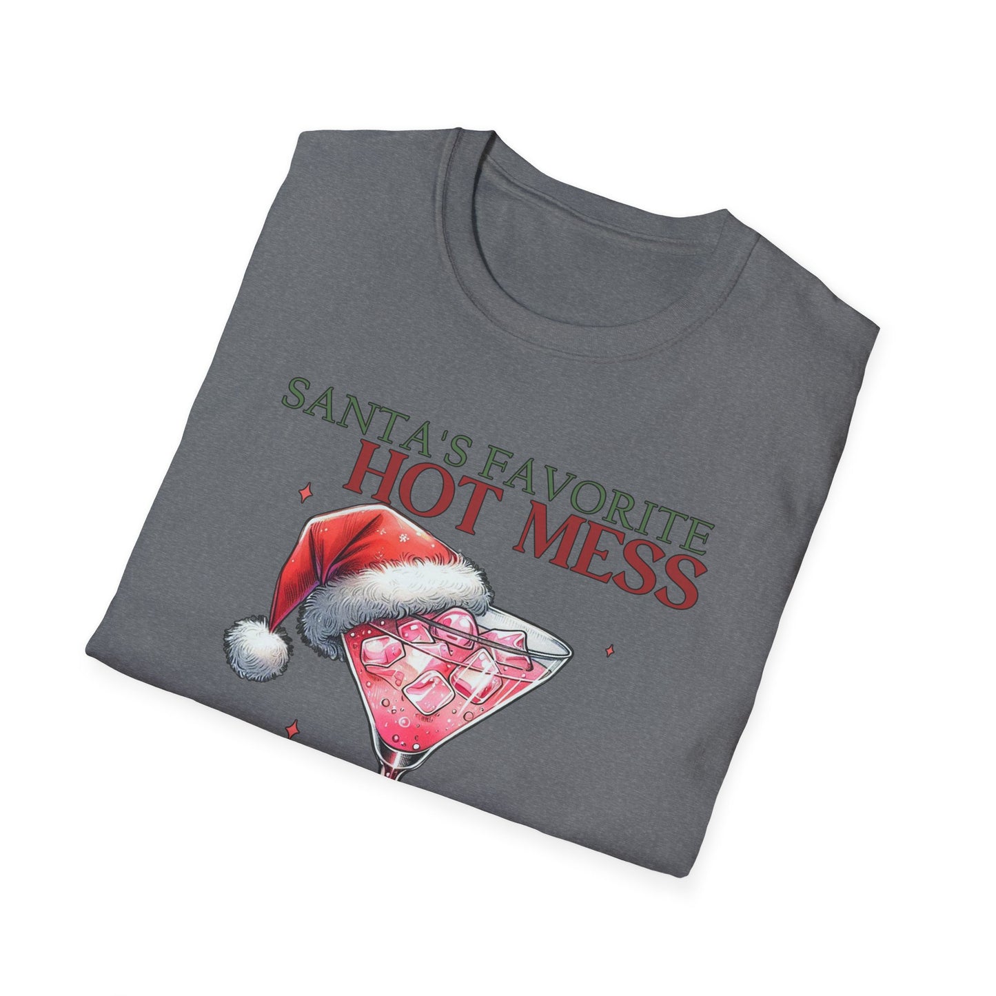 Santa's Favorite Hot Mess - Unisex Softstyle T-Shirt