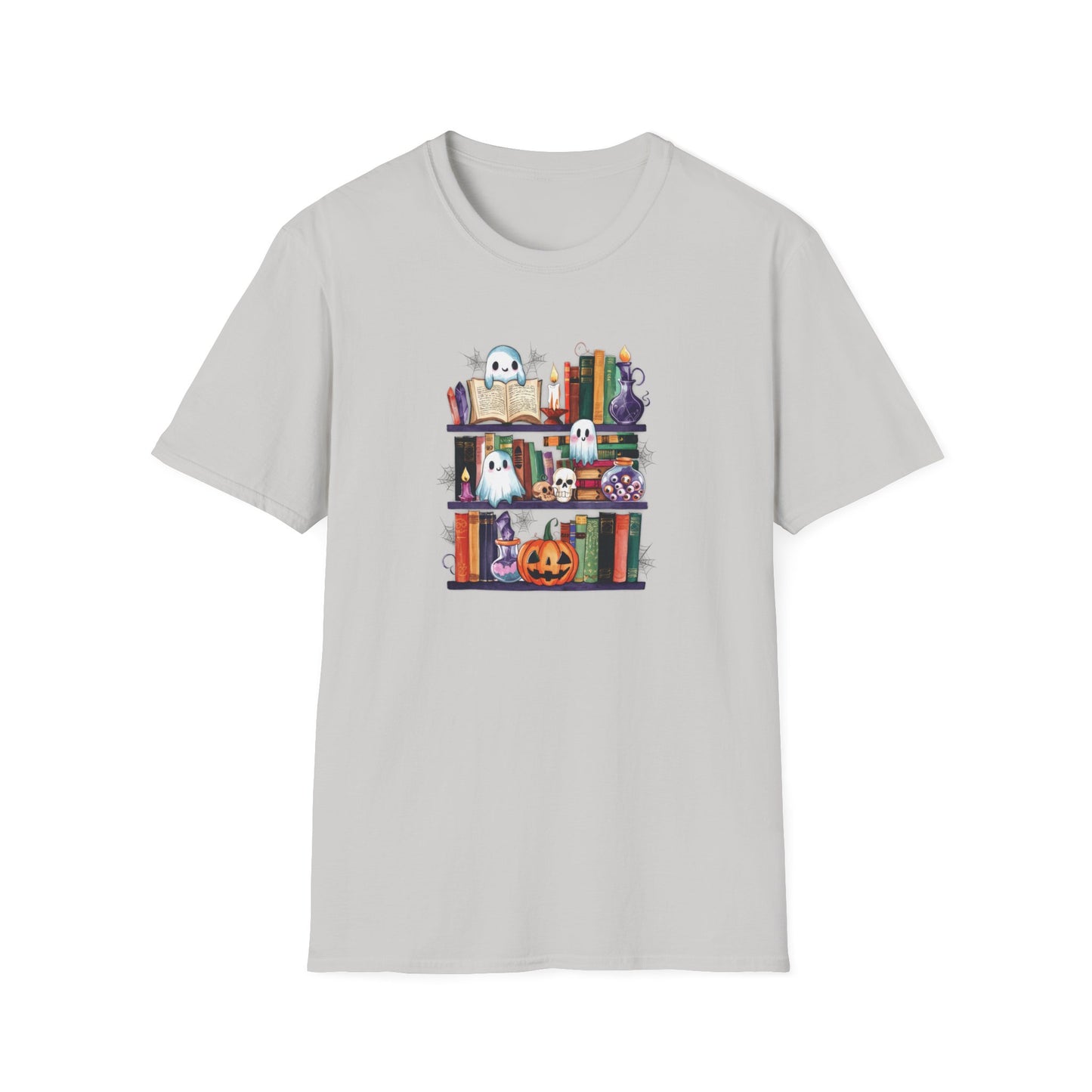 Spooky Bookshelf - Unisex Softstyle T-Shirt
