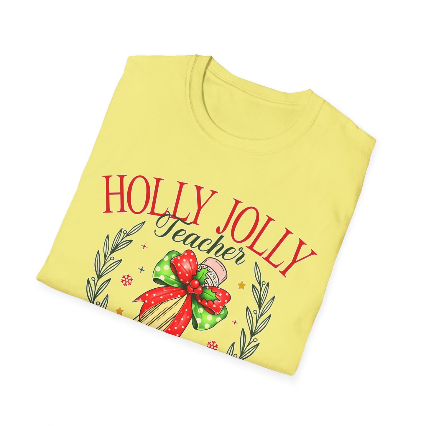 Holly Jolly Teacher Club - Unisex Softstyle T-Shirt