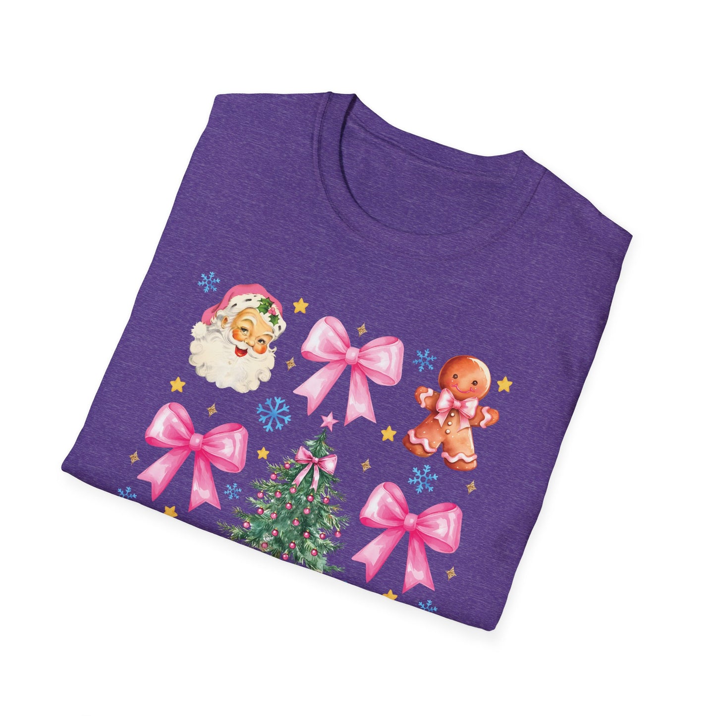 Pink Christmas Coquette - Unisex Softstyle T-Shirt