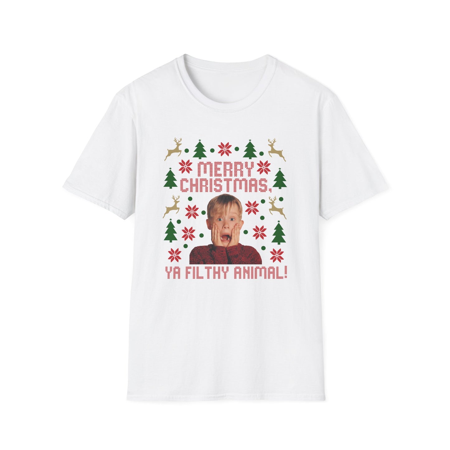 Merry Christmas Ya Filthy Animal - Unisex Softstyle T-Shirt