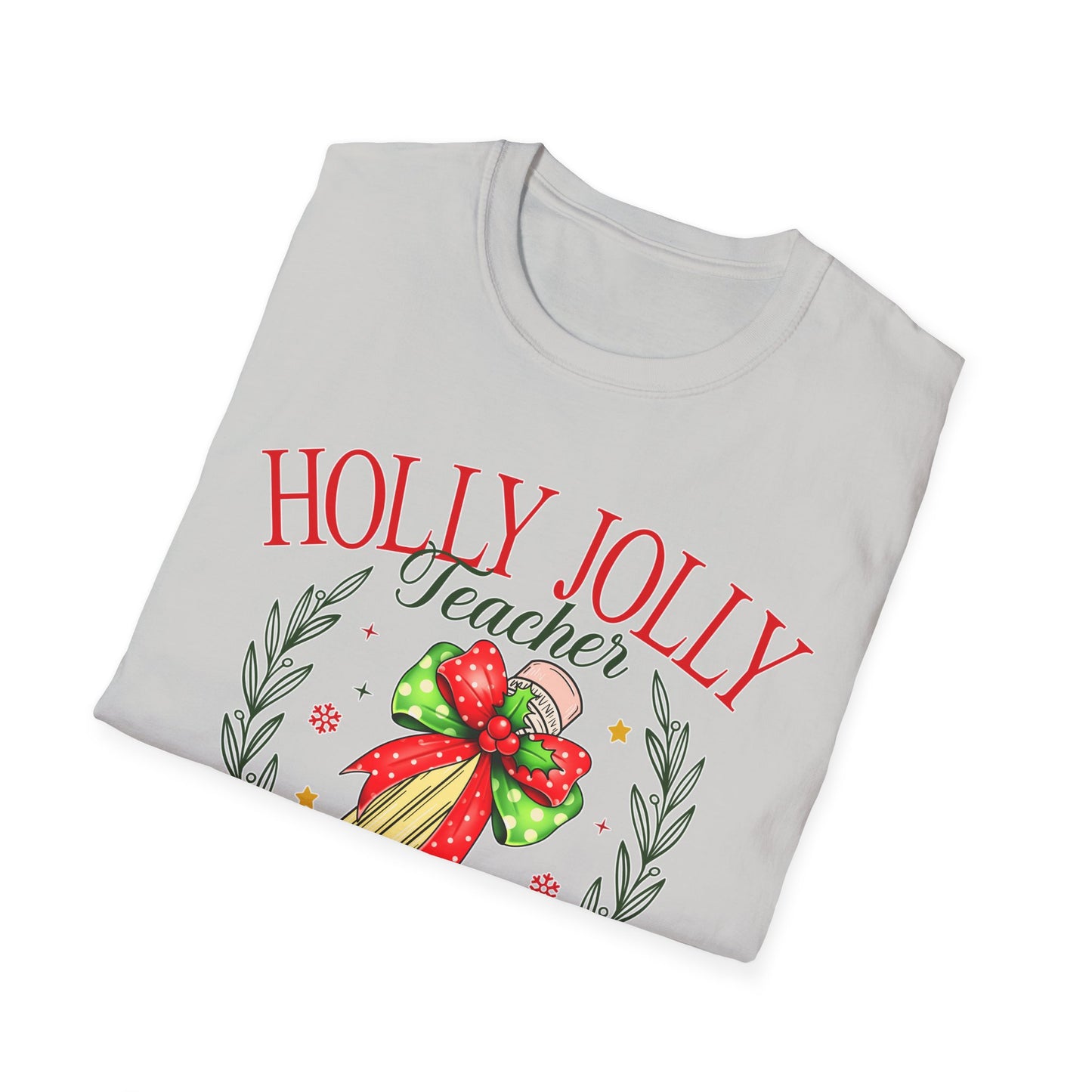 Holly Jolly Teacher Club - Unisex Softstyle T-Shirt