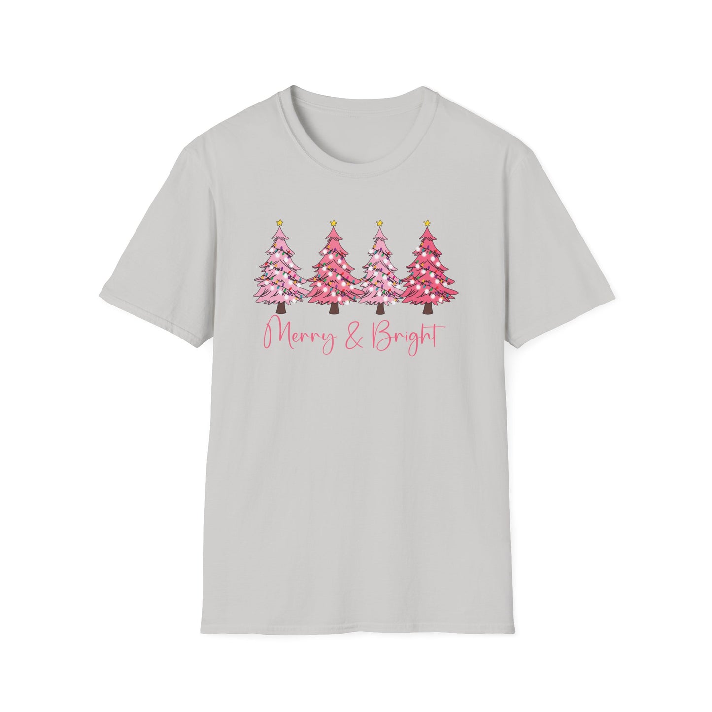 Merry & Bright Pink - Unisex Softstyle T-Shirt