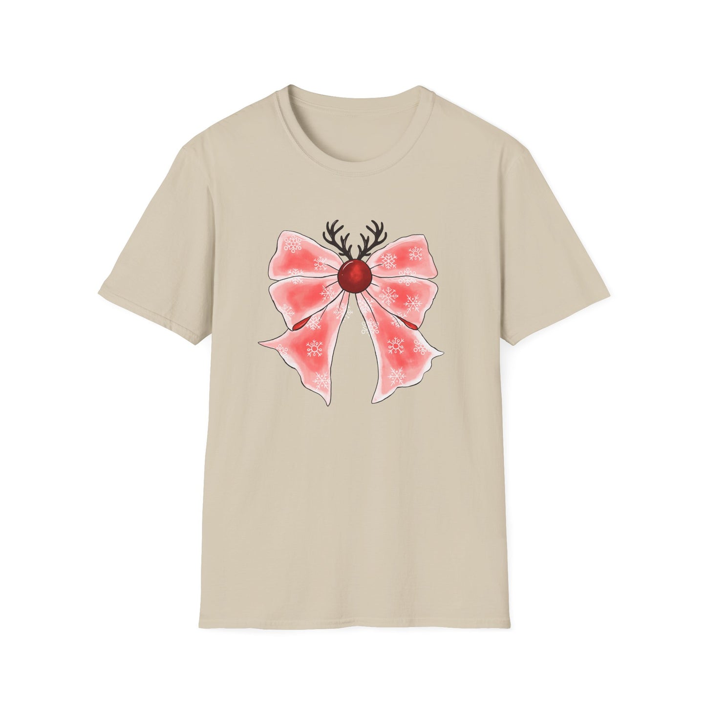 Christmas Cherry Coquette - Unisex Softstyle T-Shirt