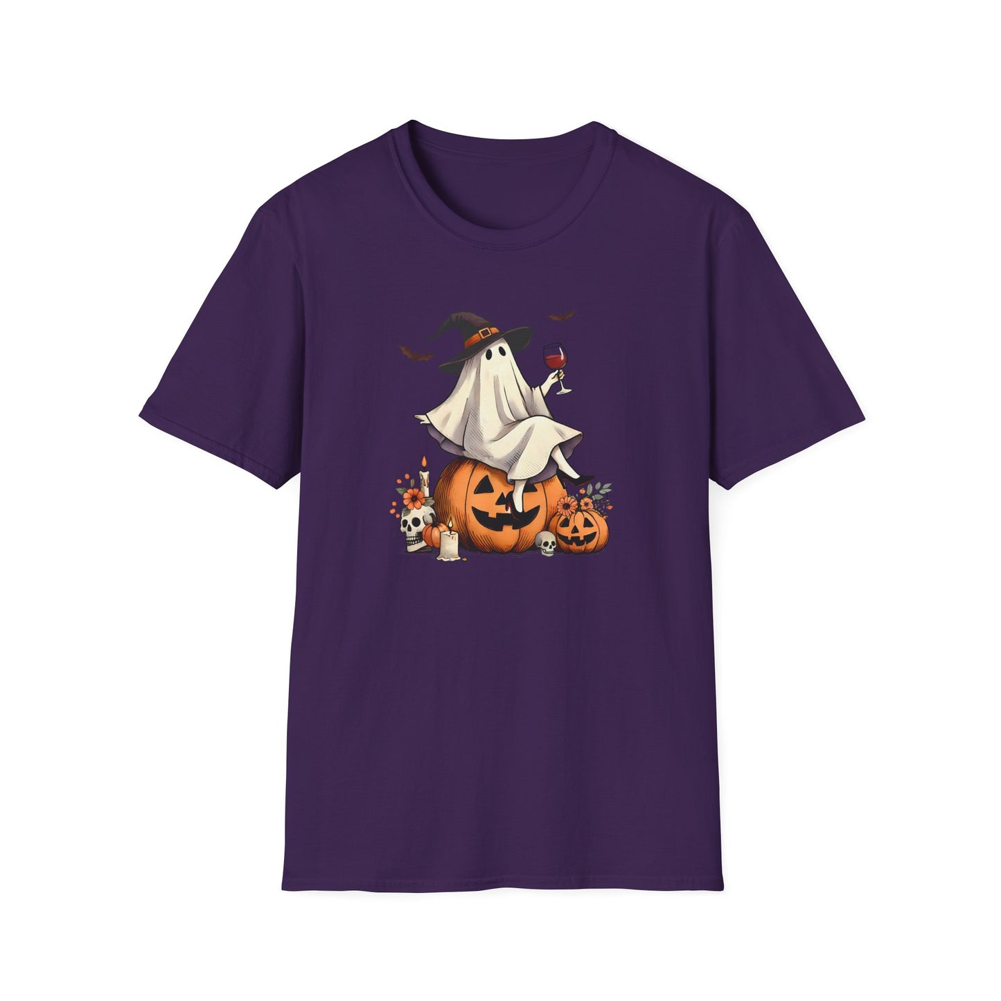 Ghost with Wine - Unisex Softstyle T-Shirt