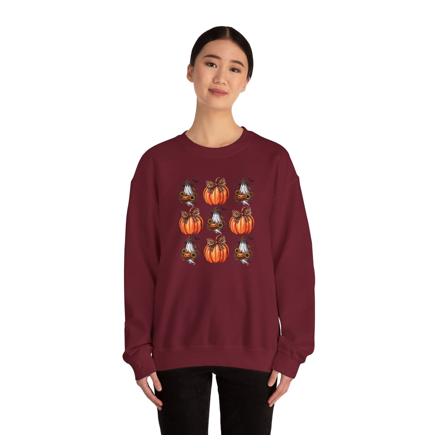 Ghost Pumpkin Coquette - Unisex Heavy Blend™ Crewneck Sweatshirt