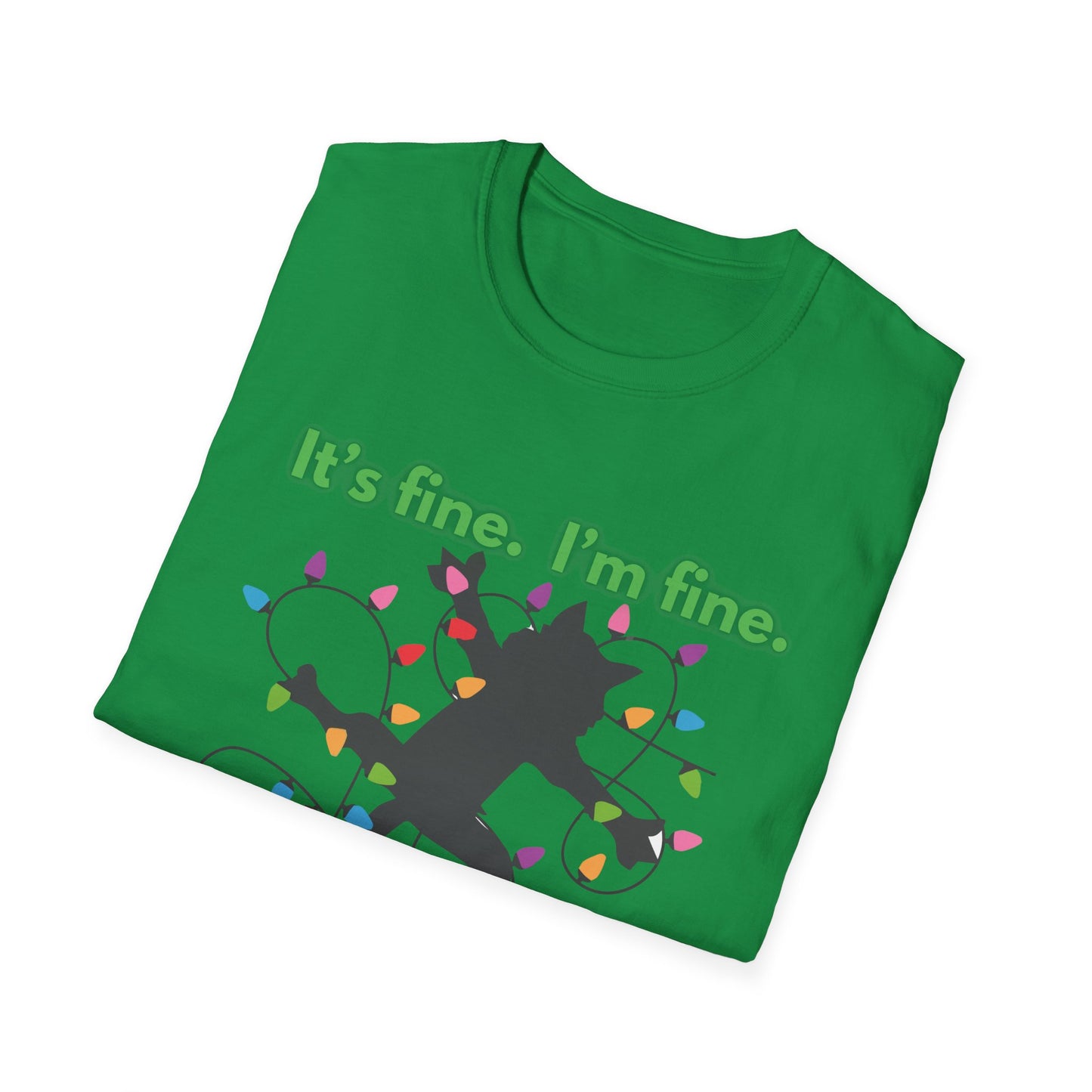 Cat It's Fine - Unisex Softstyle T-Shirt