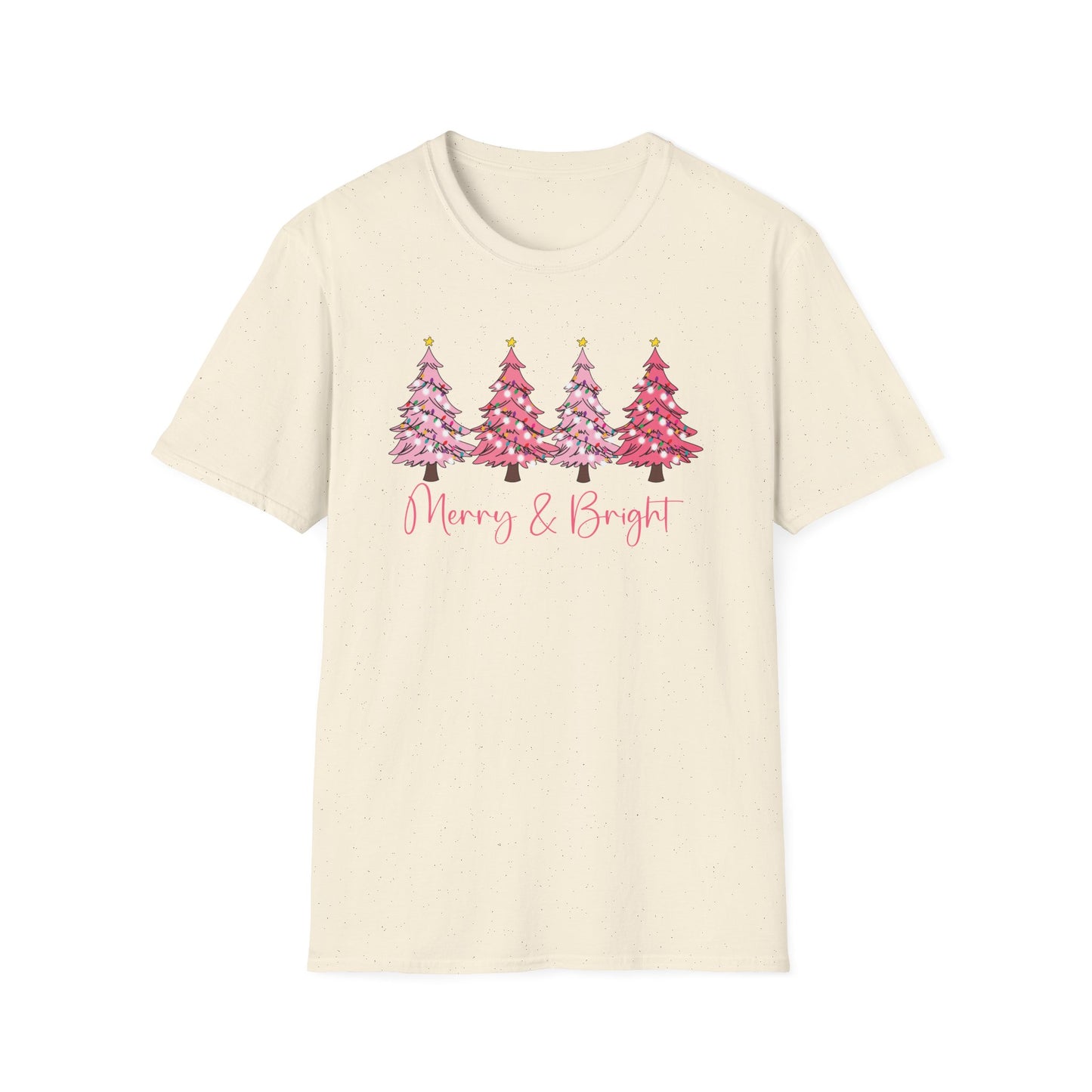 Merry & Bright Pink - Unisex Softstyle T-Shirt