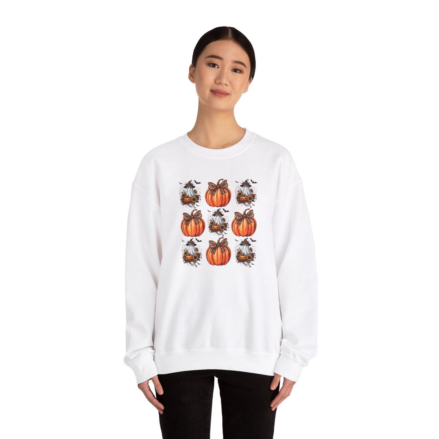 Ghost Pumpkin Coquette - Unisex Heavy Blend™ Crewneck Sweatshirt