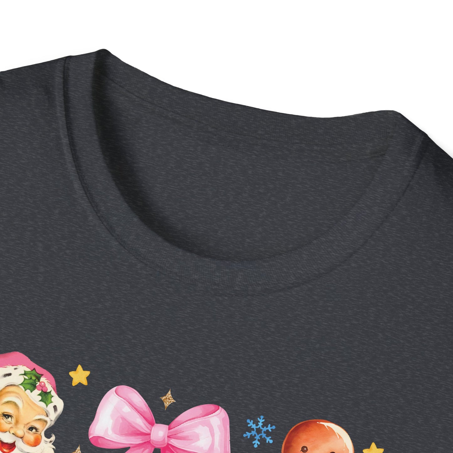 Pink Christmas Coquette - Unisex Softstyle T-Shirt