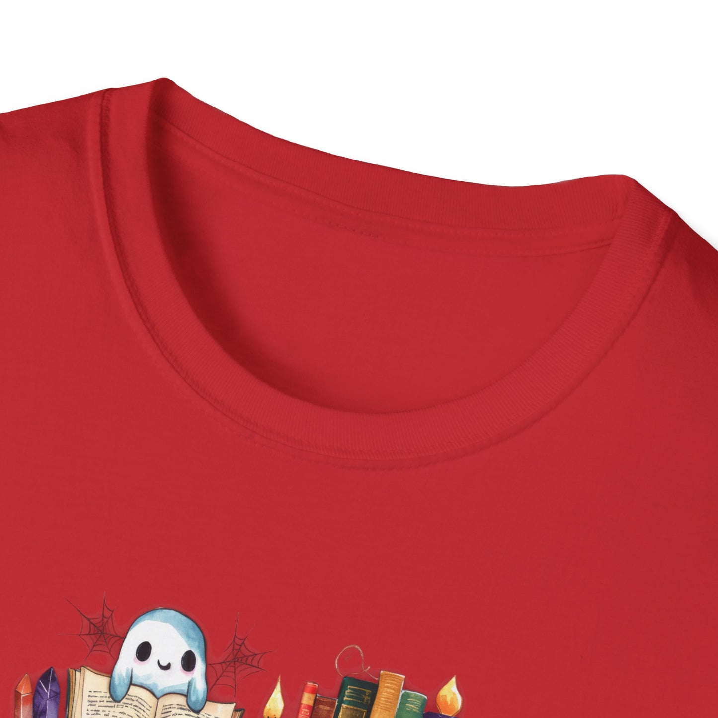 Spooky Bookshelf - Unisex Softstyle T-Shirt