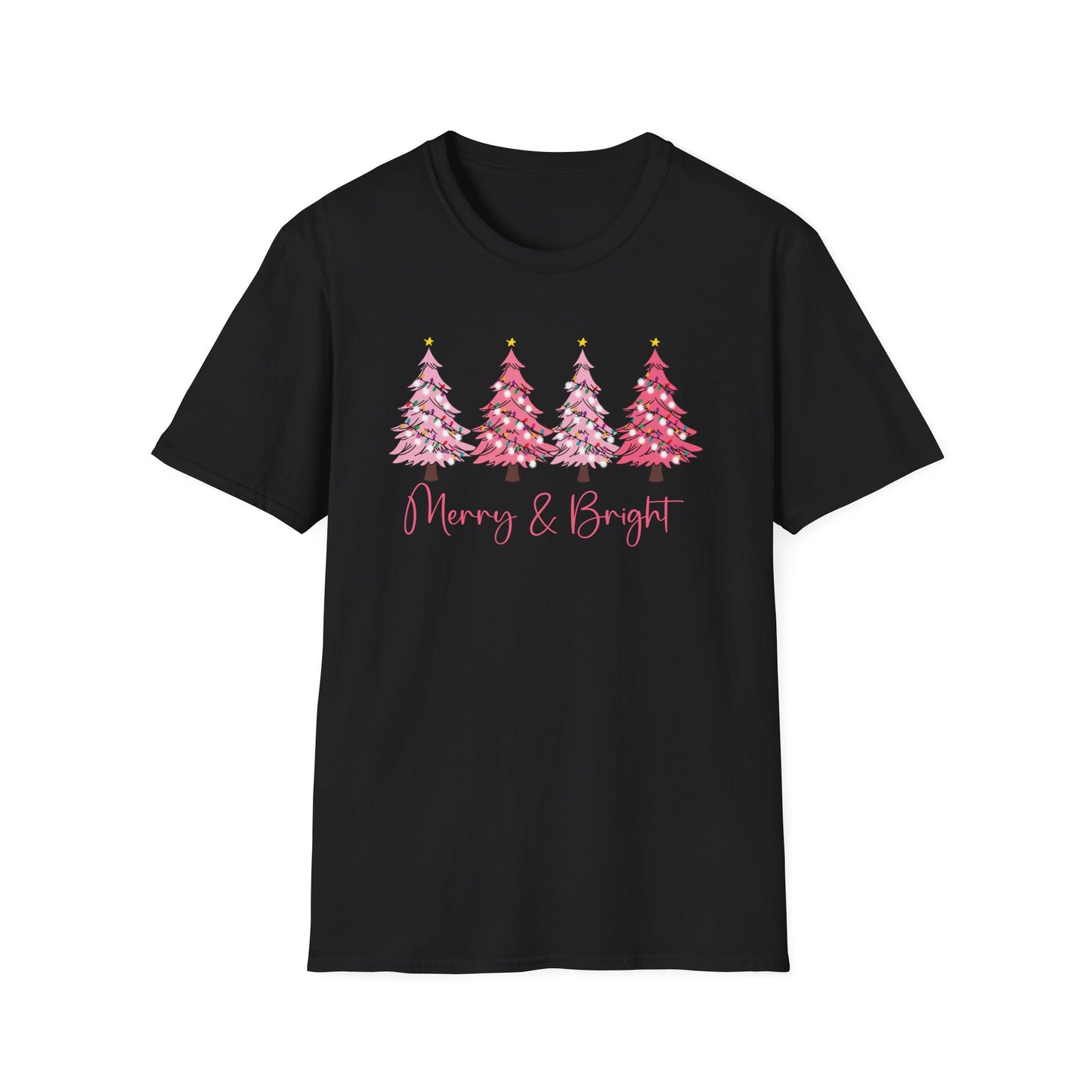 Merry & Bright Pink - Unisex Softstyle T-Shirt