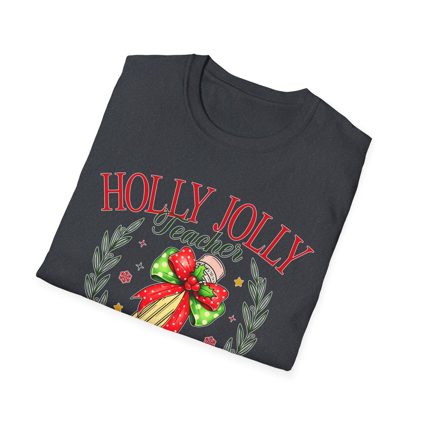 Holly Jolly Teacher Club - Unisex Softstyle T-Shirt